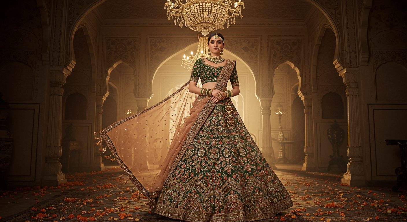 A Complete Guide to Bridal Lehenga Work: Zari, Embroidery, Sequins & M ...