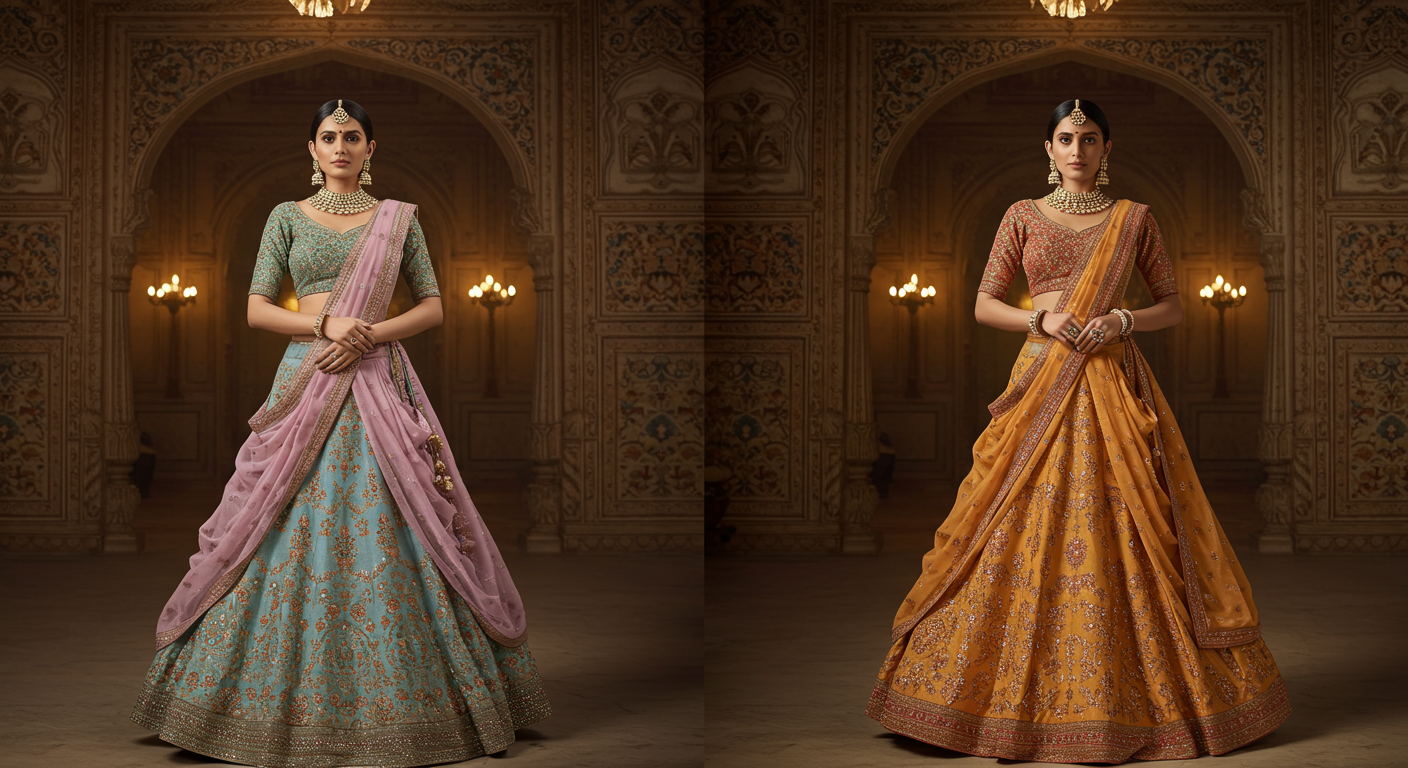 Pastel-vs.-Bright-Colorsnull-Choosing-the-Best-Shade-for-a-Simple-Lehenga