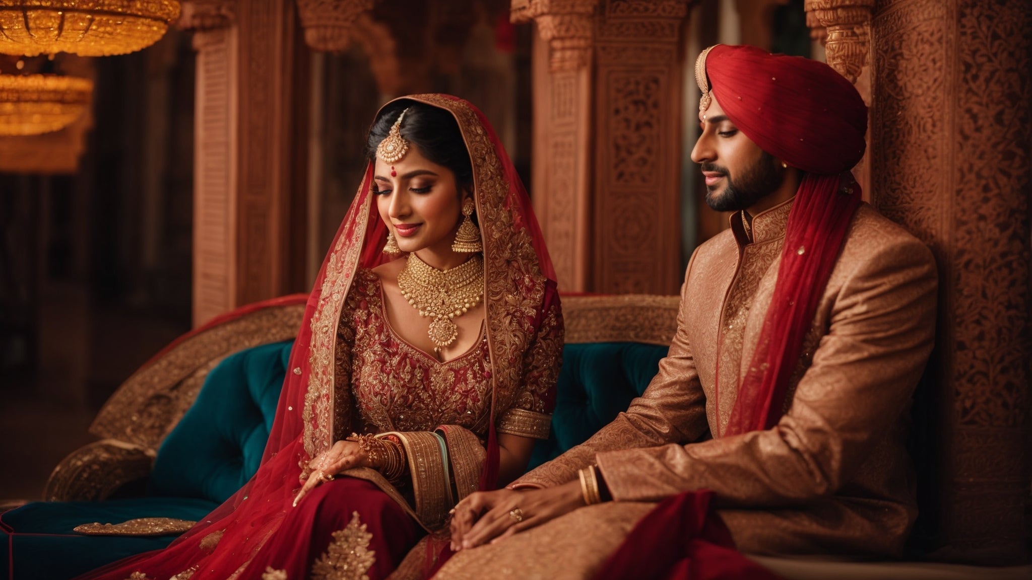 Lehenga sherwani matching hot sale