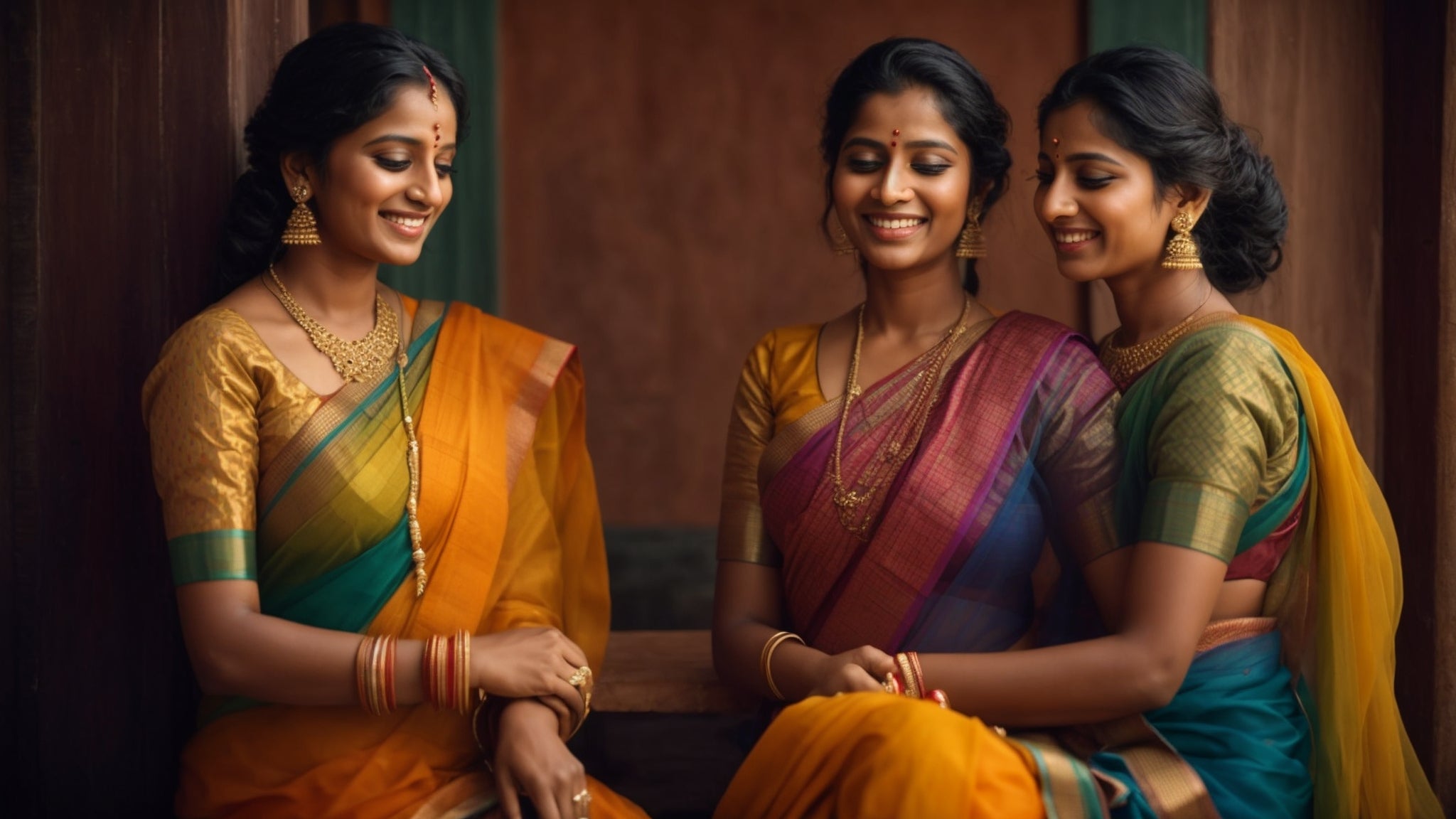 Sisterhood Celebration: Matching or Coordinated Sarees for Sisters