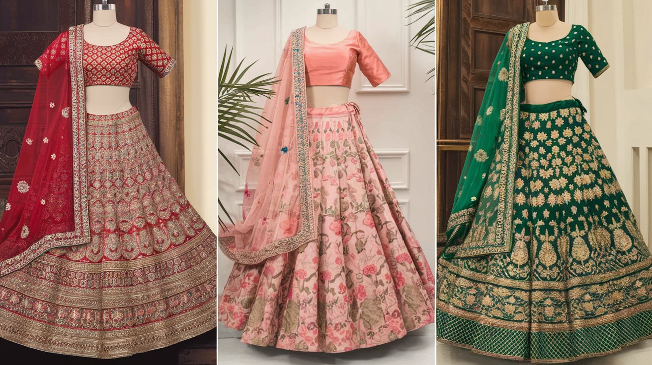 White Lehenga style Suit Semi-Stitched Suits main image 1