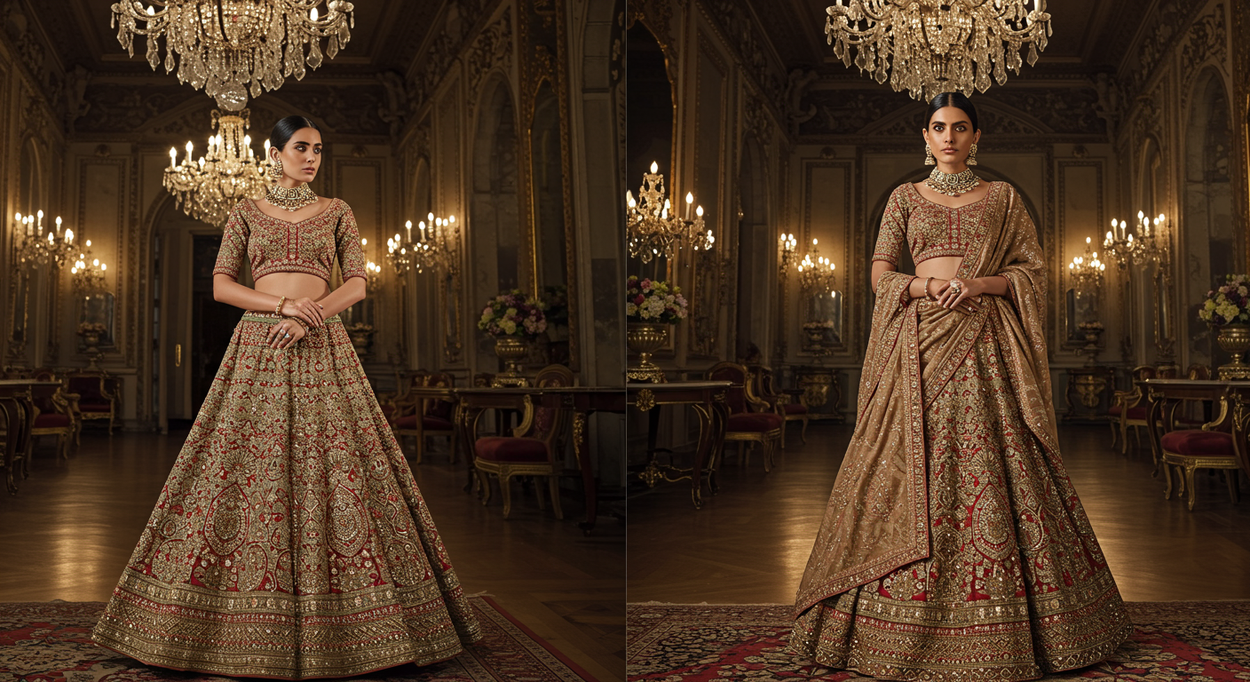Sabyasachi vs. Manish Malhotra: Which Designer Lehenga Should You Choo Shreekama Sabyasachi vs. Manish Malhotra: Which Designer Lehenga Should You Choo Shreekama