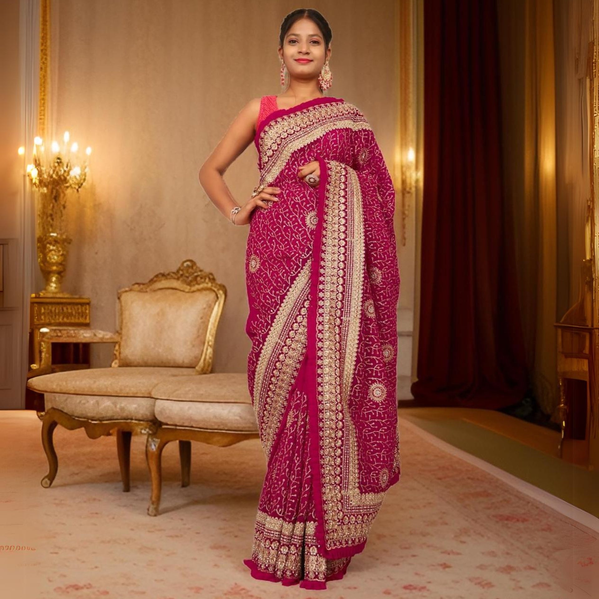Shreekama Embroidered Saree