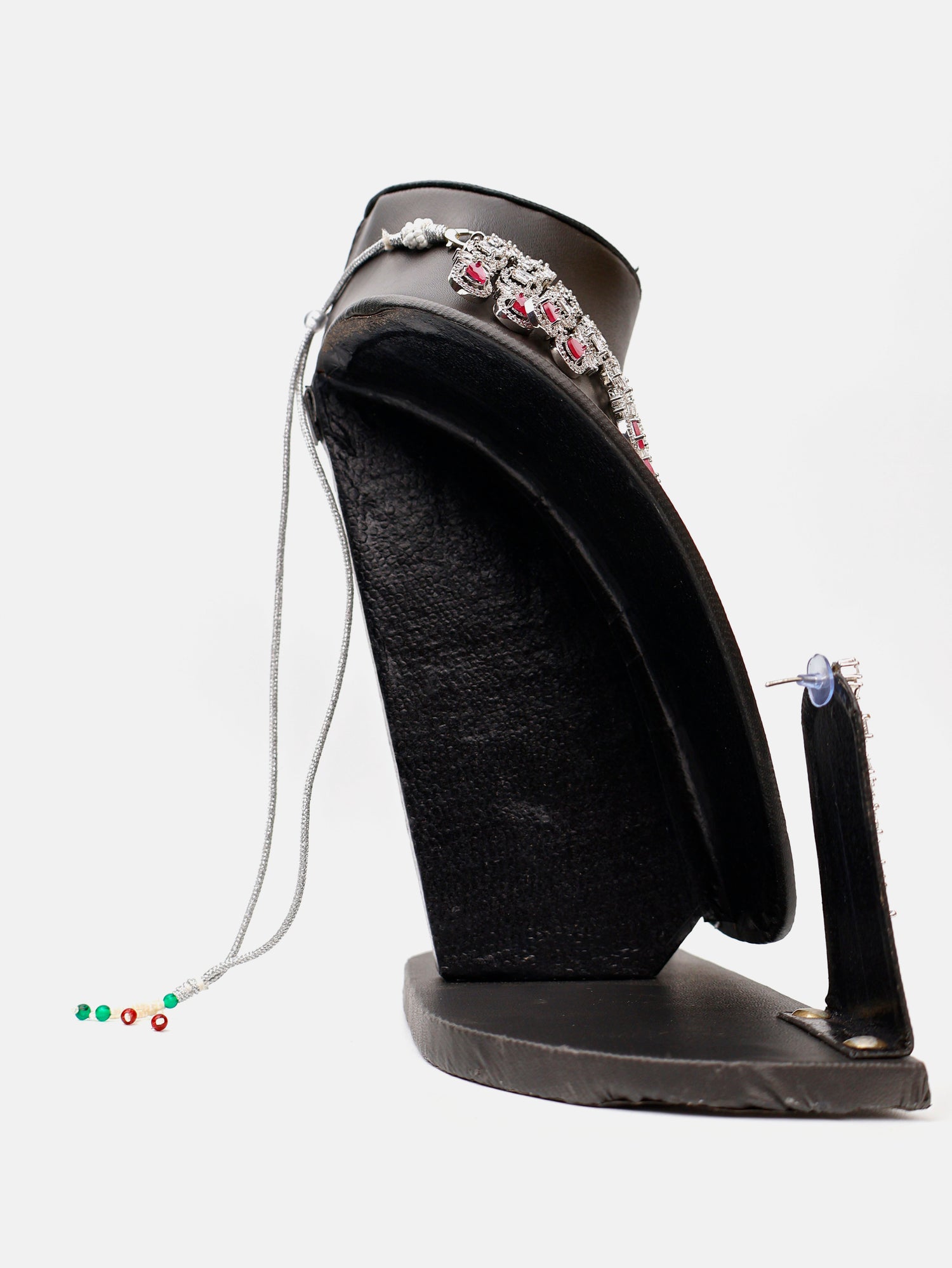 Ruby & Faux Diamond High Quality Necklace set Fashion Jewelry for Party Festival Wedding Occasion in Noida