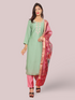 Woman Straight Suit Set with Pant & Dupatta