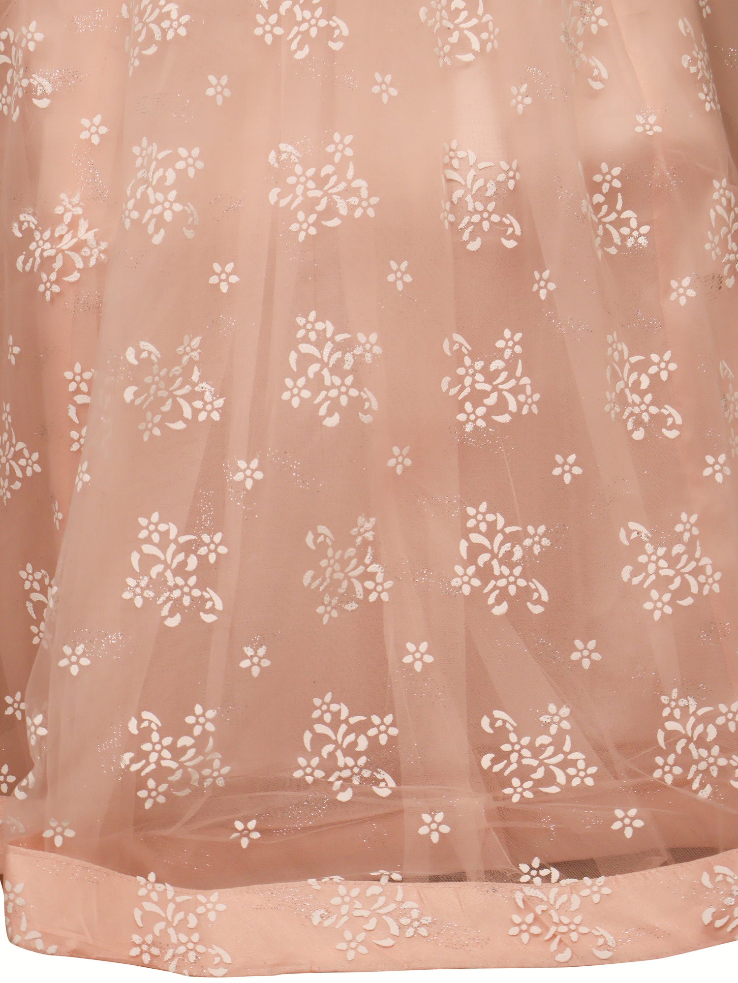 Gown with Stone Work & Embroidery by Shreekama Peach Designer Gowns for Party Festival Wedding Occasion in Noida