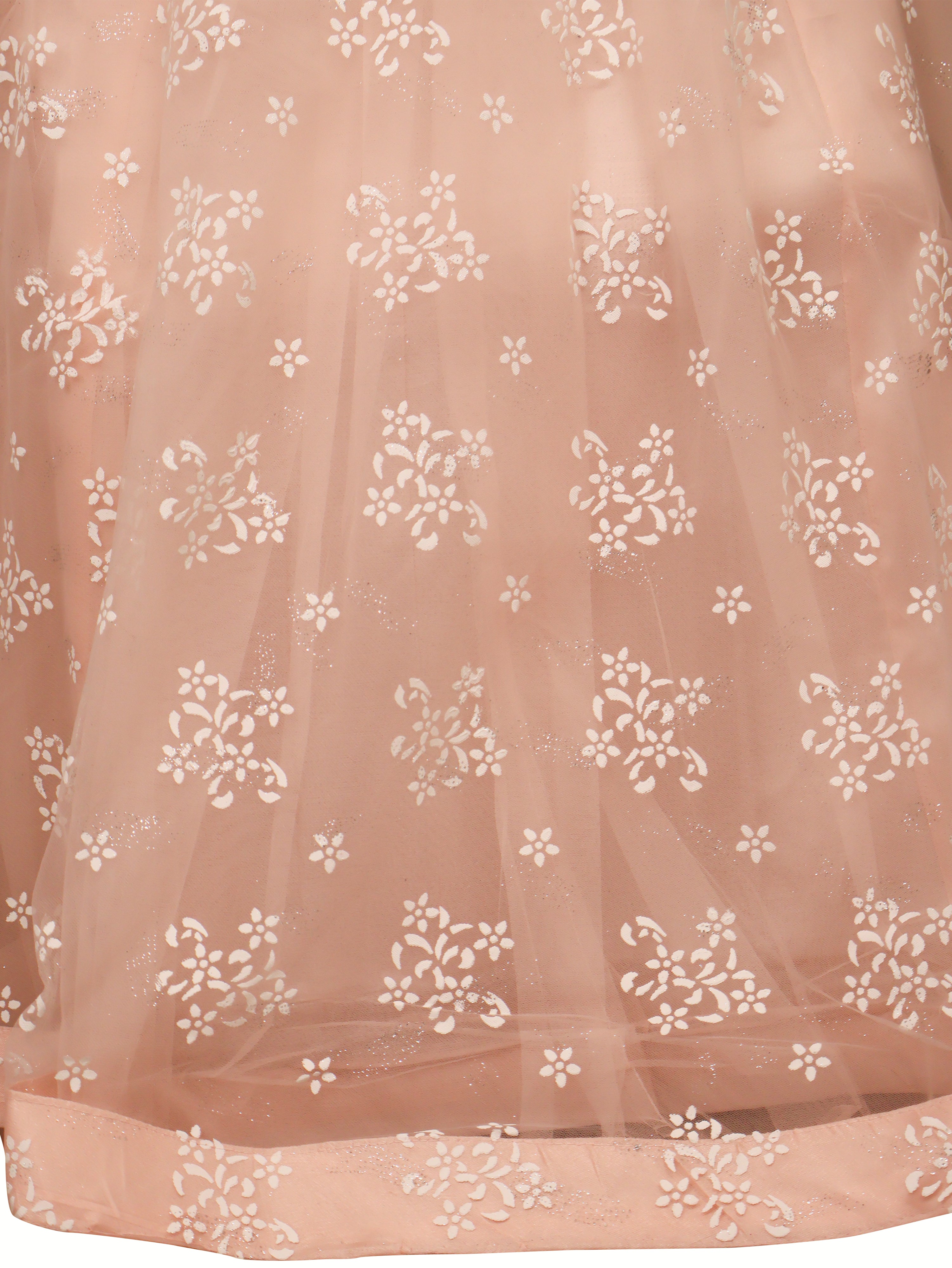 Gown with Stone Work & Embroidery by Shreekama Peach Designer Gowns for Party Festival Wedding Occasion in Noida