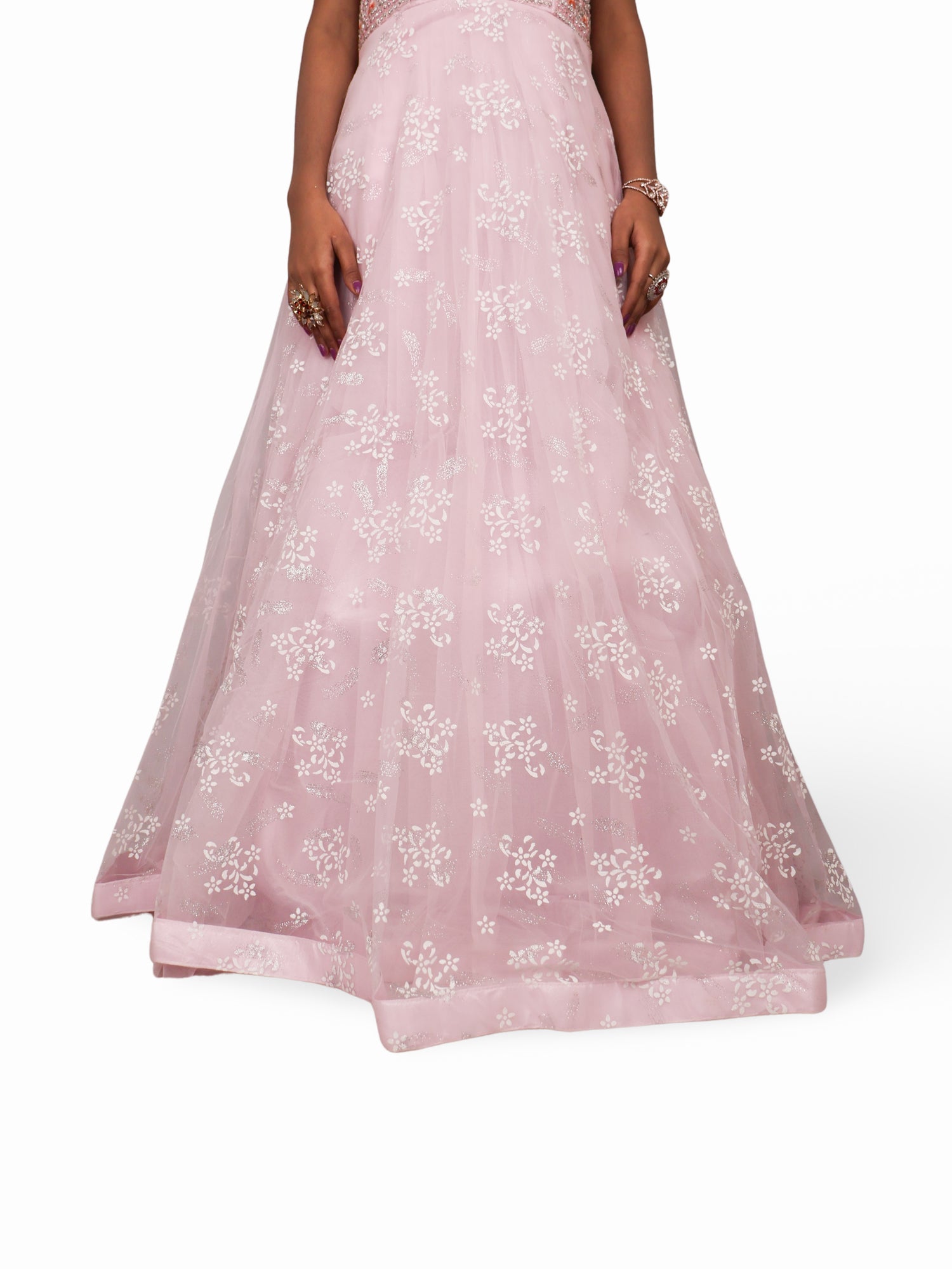 Gown with Stone Work & Embroidery by Shreekama Pink Designer Gowns for Party Festival Wedding Occasion in Noida