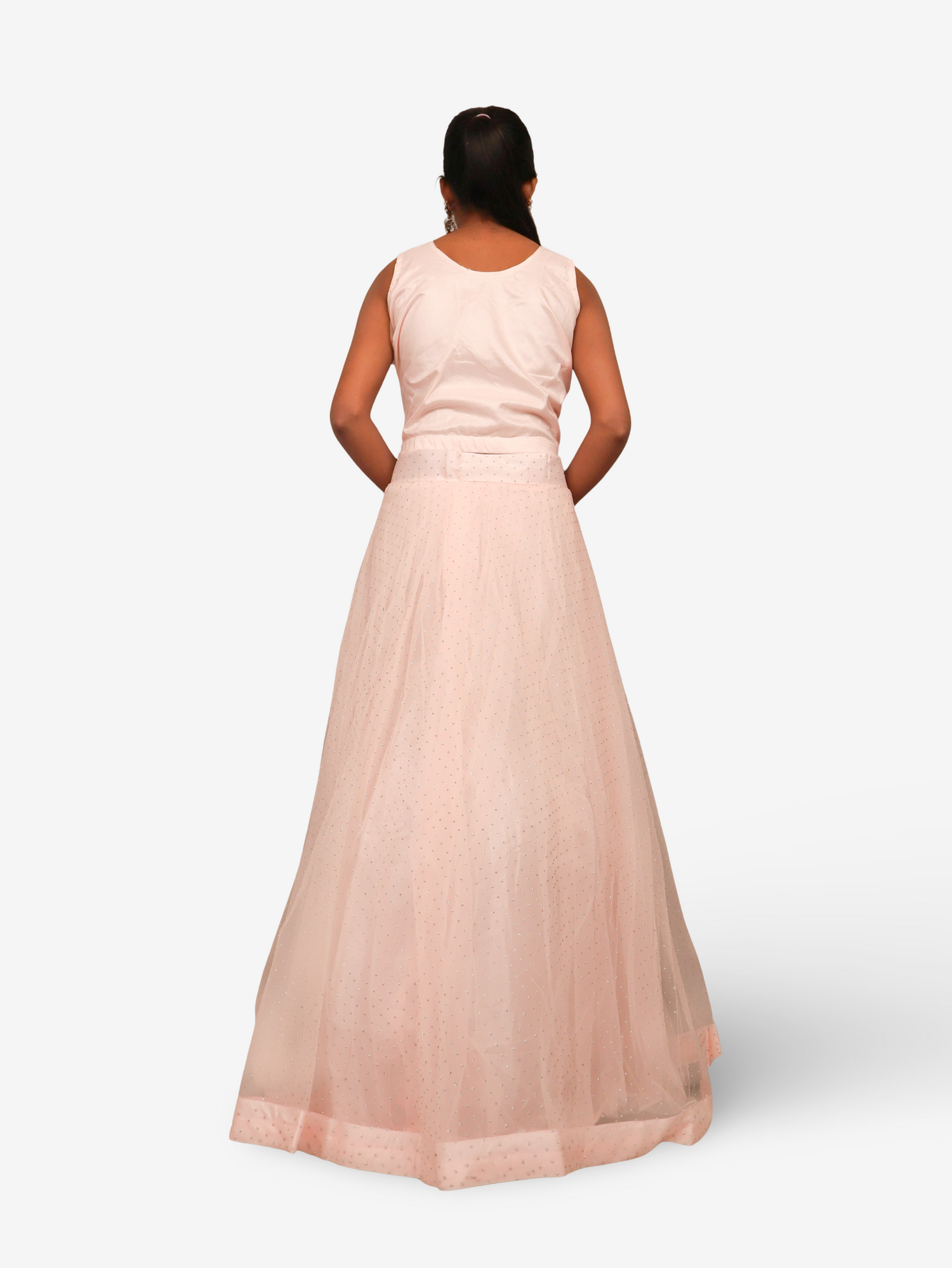 Peach Lehenga Choli Set with Stones & Thread Work by Shreekama Peach Designer Lehenga for Party Festival Wedding Occasion in Noida