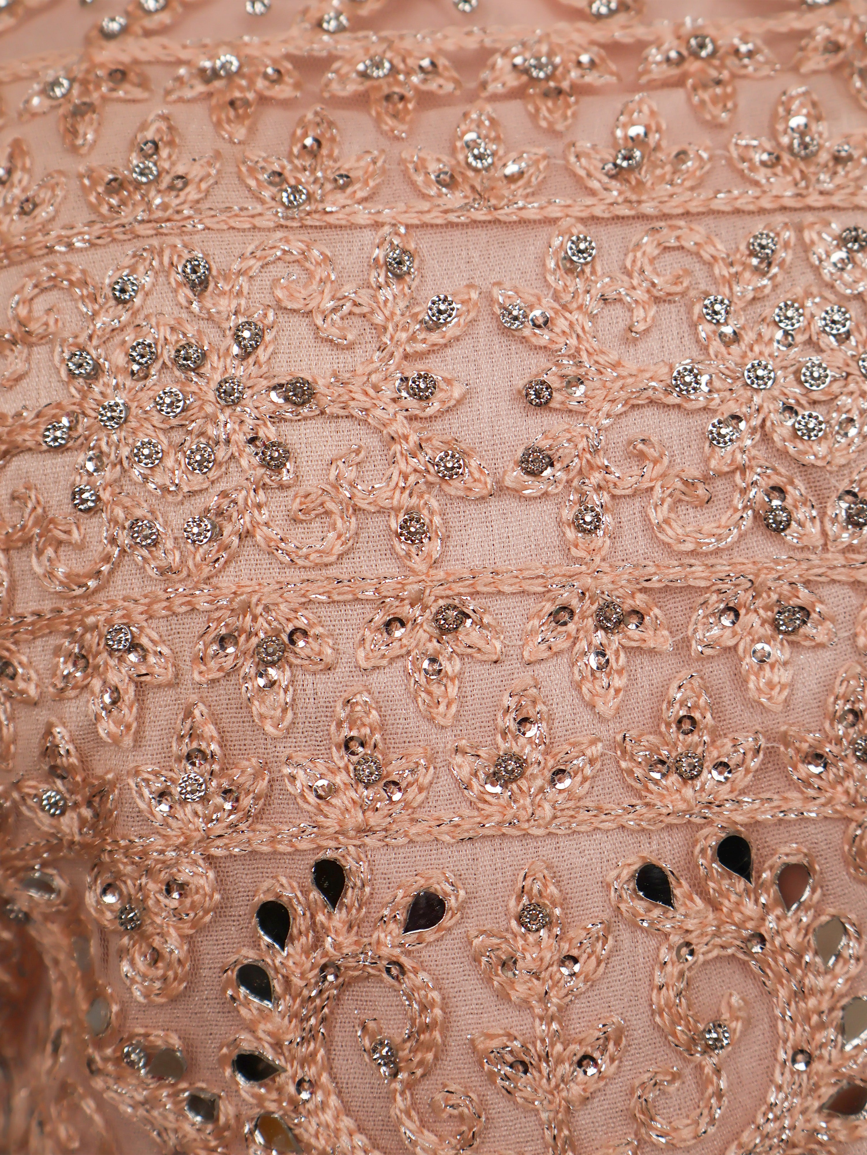 Peach Lehenga Choli Set with Stones & Thread Work by Shreekama Peach Designer Lehenga for Party Festival Wedding Occasion in Noida