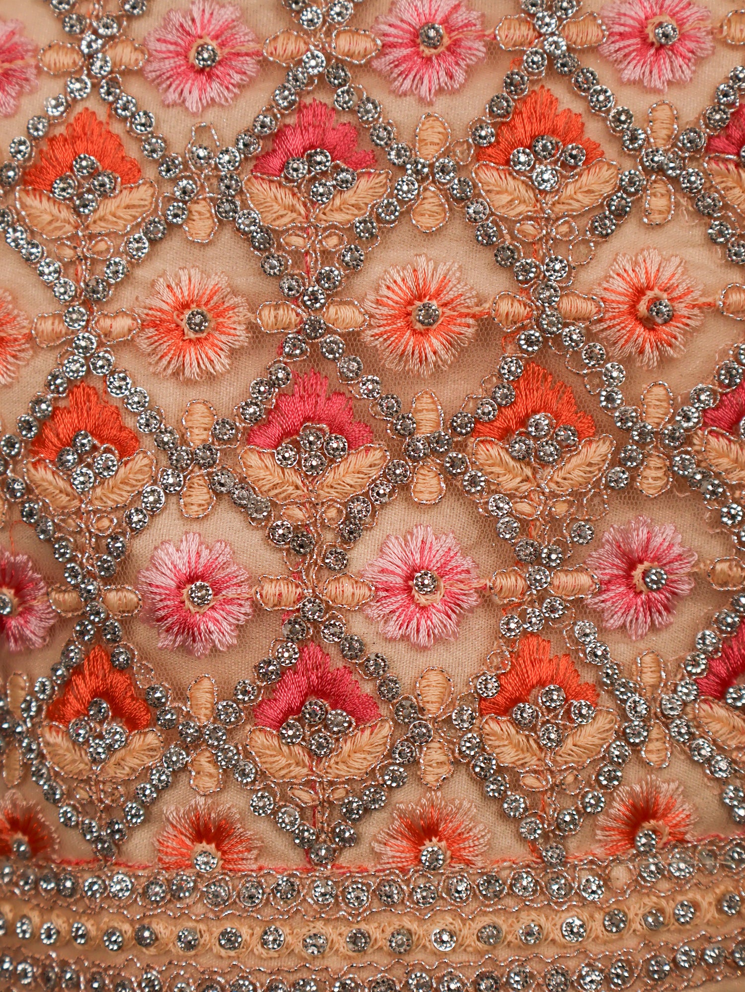 Cold Shoulder Lehenga Choli Set with Stone & Embroidery by Shreekama Beige Designer Lehenga for Party Festival Wedding Occasion in Noida