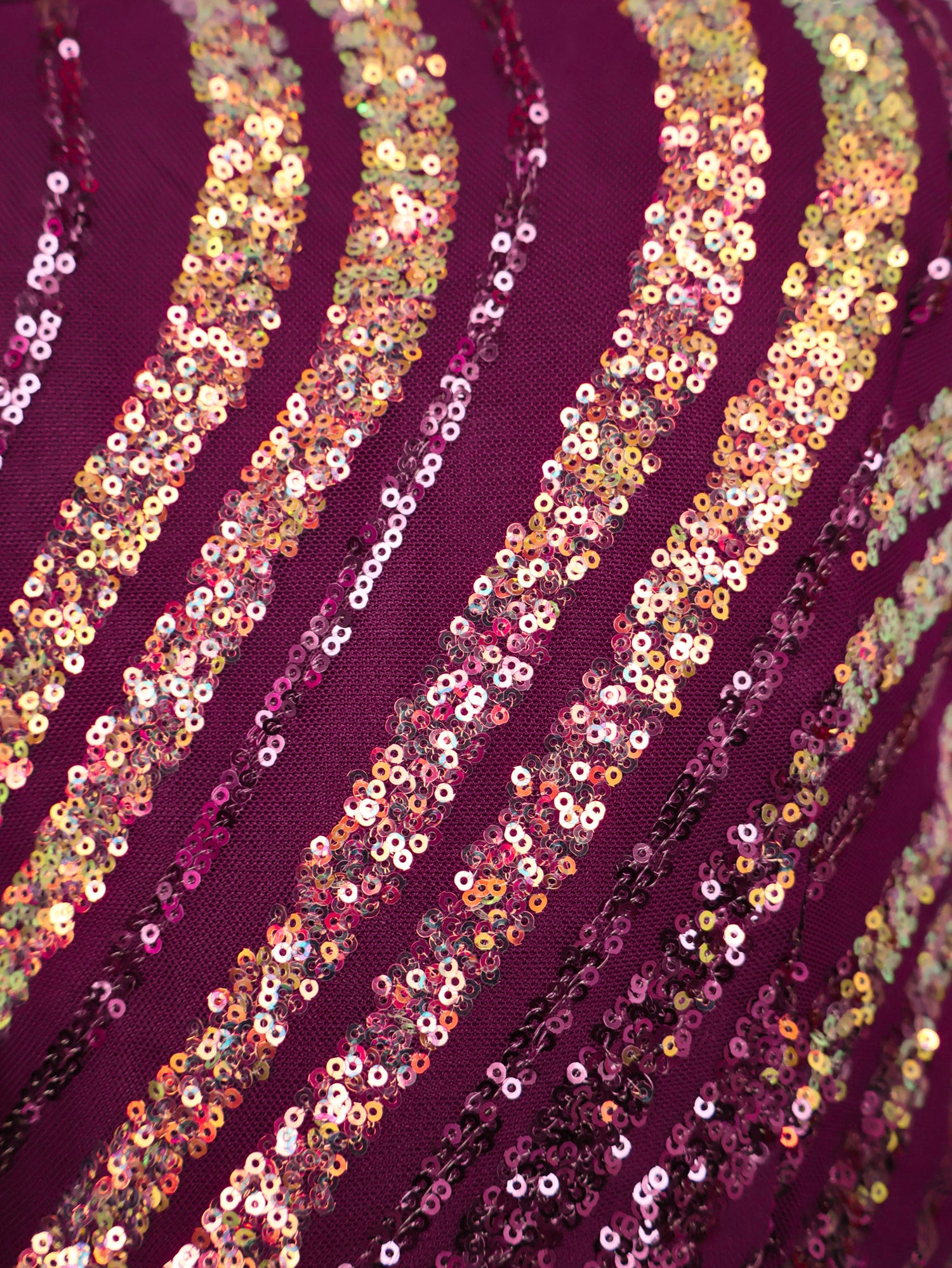 Gown with heavy Rose Gold & Gold Sequin Work Dark Purple Designer Gowns for Party Festival Wedding Occasion in Noida