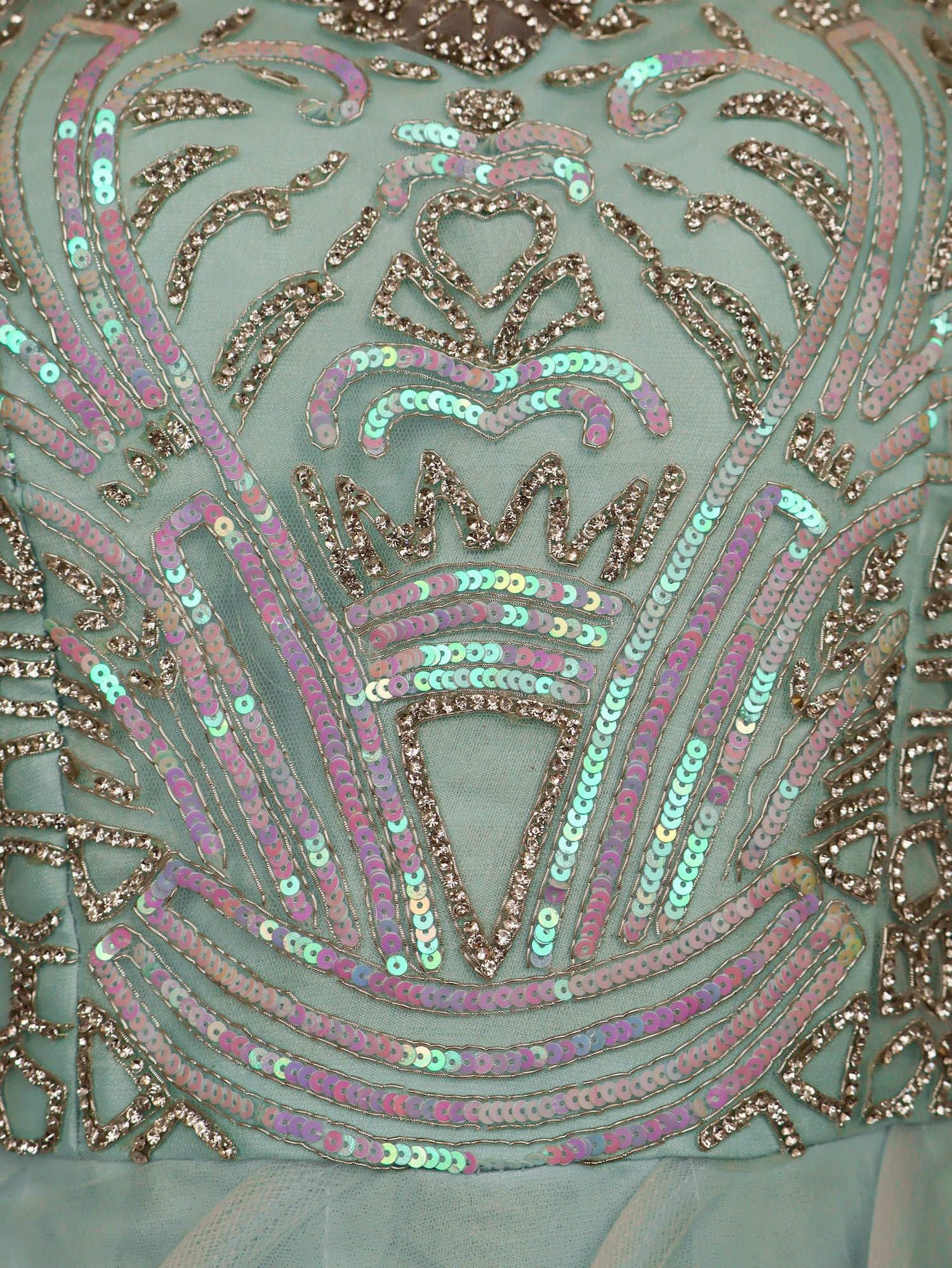 Net Fabric Gown with Stone & Sequin by Shreekama Sky Blue Designer Gowns for Party Festival Wedding Occasion in Noida