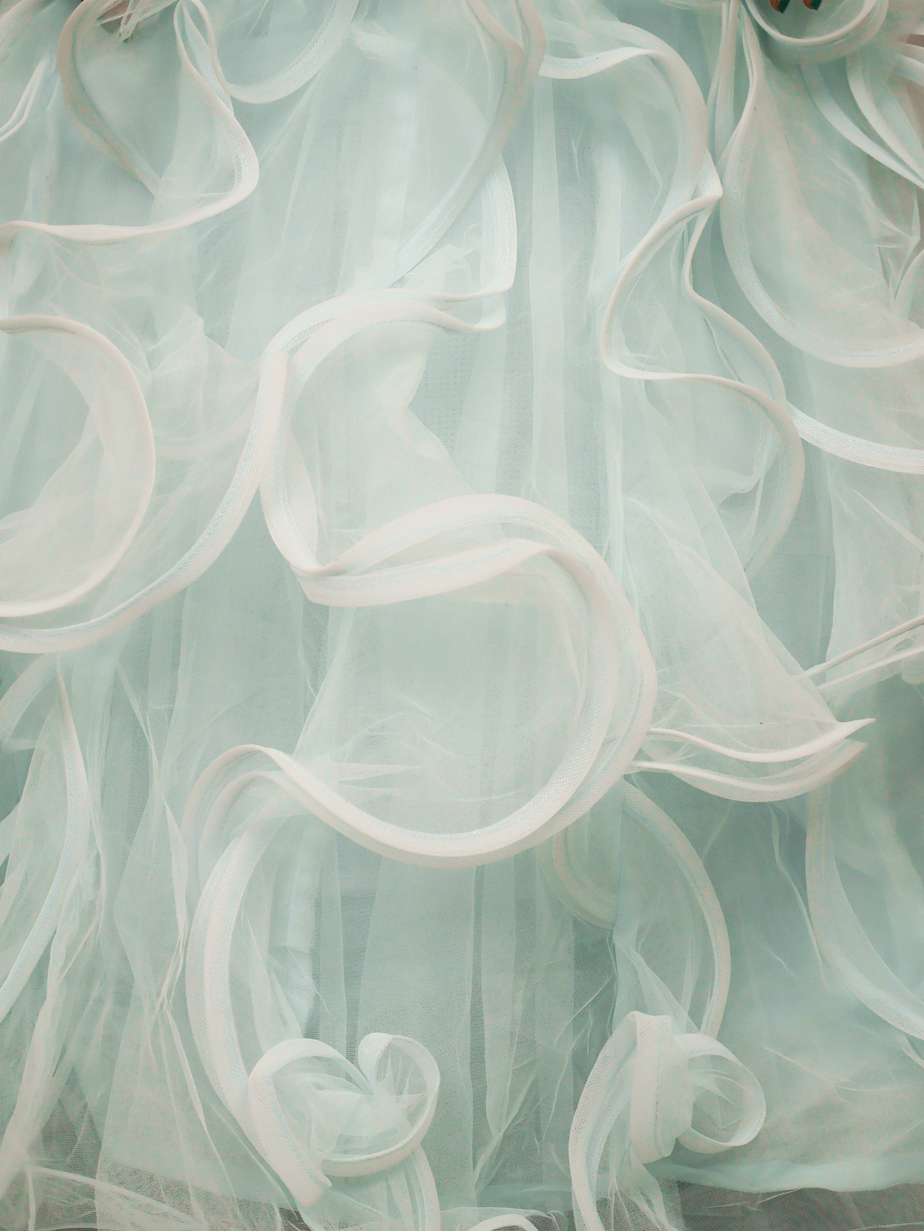 Net Fabric Gown with Stone & Sequin by Shreekama Sky Blue Designer Gowns for Party Festival Wedding Occasion in Noida