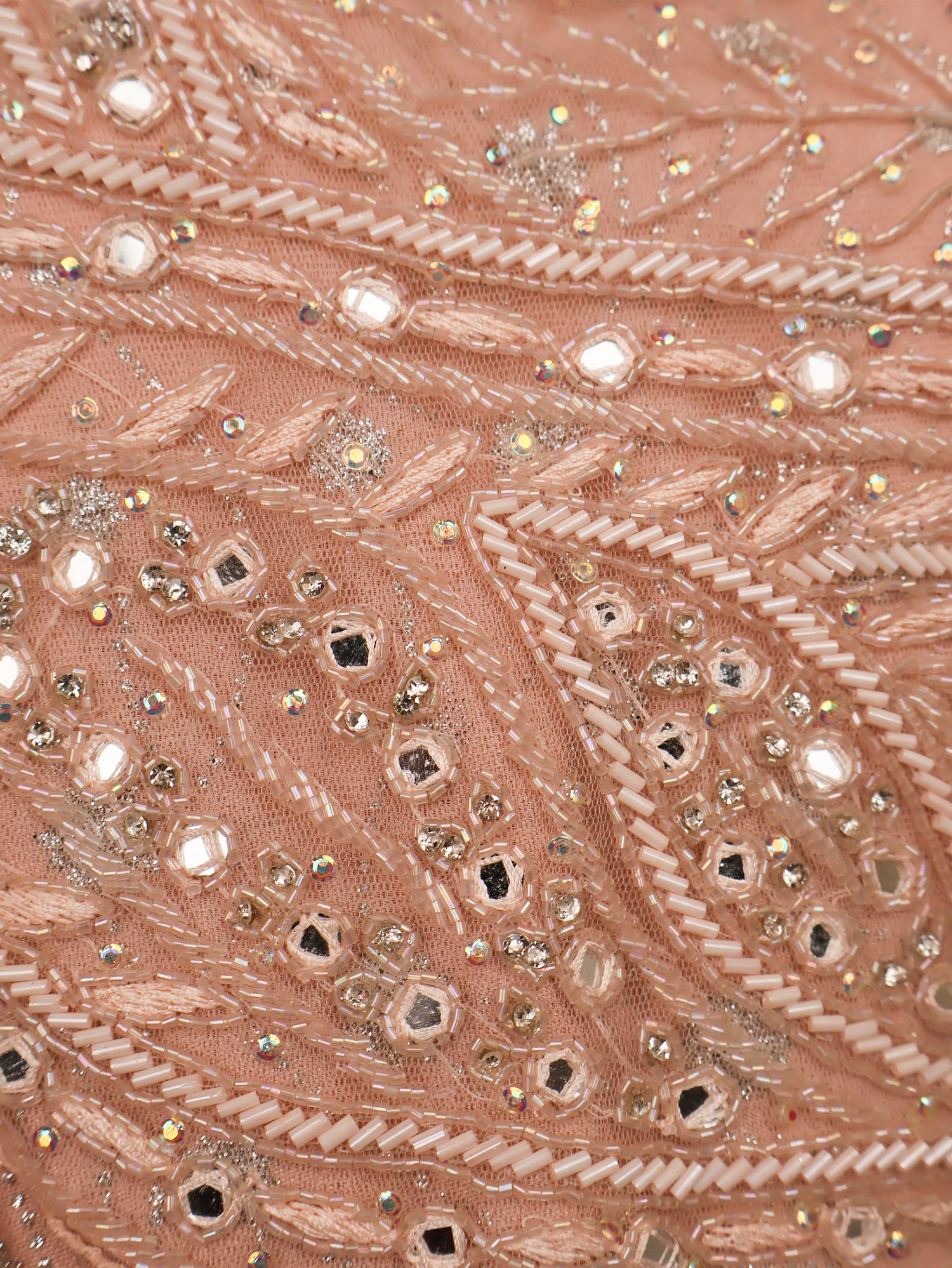 Gown with Cut Dana & Glitter Work by Shreekama Peach Designer Gowns for Party Festival Wedding Occasion in Noida