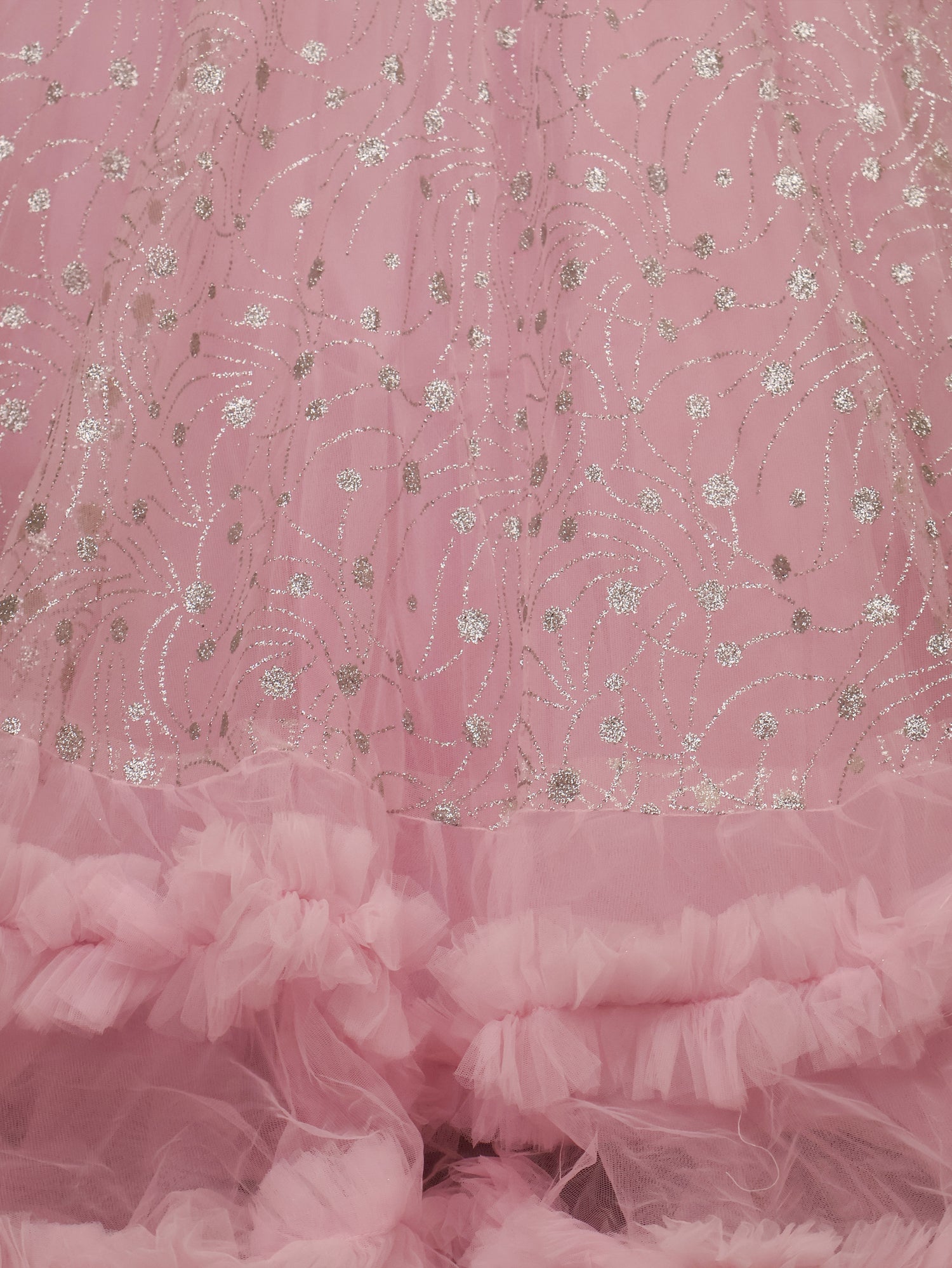 Gown with Cut Dana & Glitter Work by Shreekama Pink Designer Gowns for Party Festival Wedding Occasion in Noida