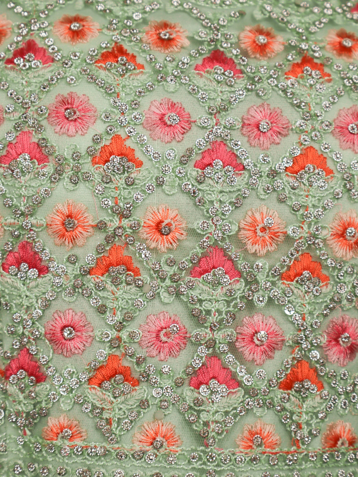 Gown with Stone Work & Embroidery by Shreekama Pista Green Designer Gowns for Party Festival Wedding Occasion in Noida