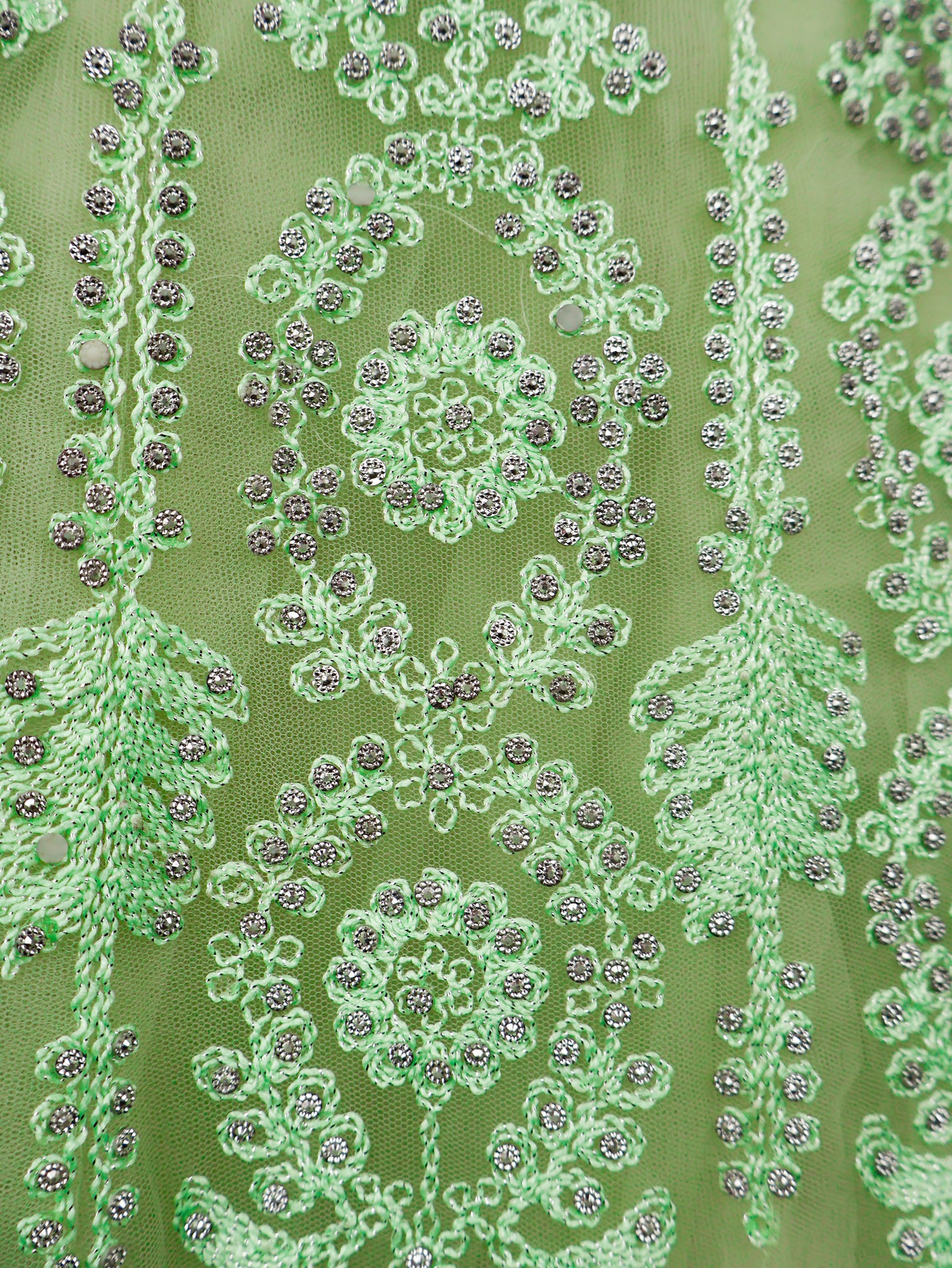 Gown with Thread Work & Stones by Shreekama Pista Green Designer Gowns for Party Festival Wedding Occasion in Noida