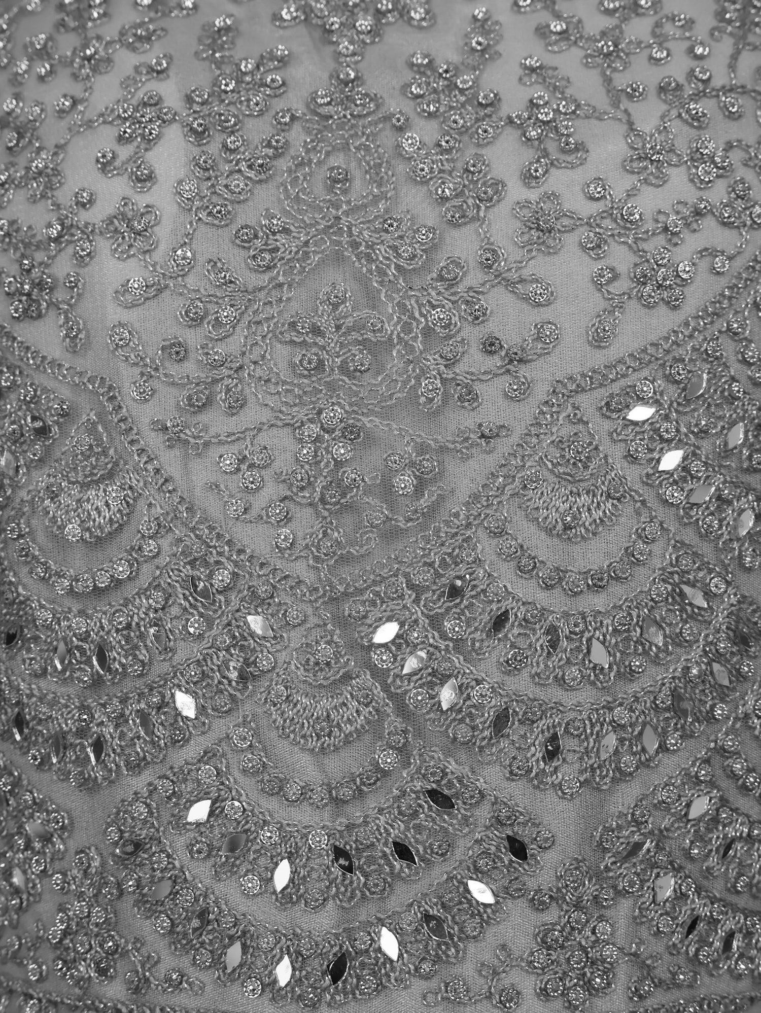 Gown with Thread Work & Stones by Shreekama Grey Designer Gowns for Party Festival Wedding Occasion in Noida