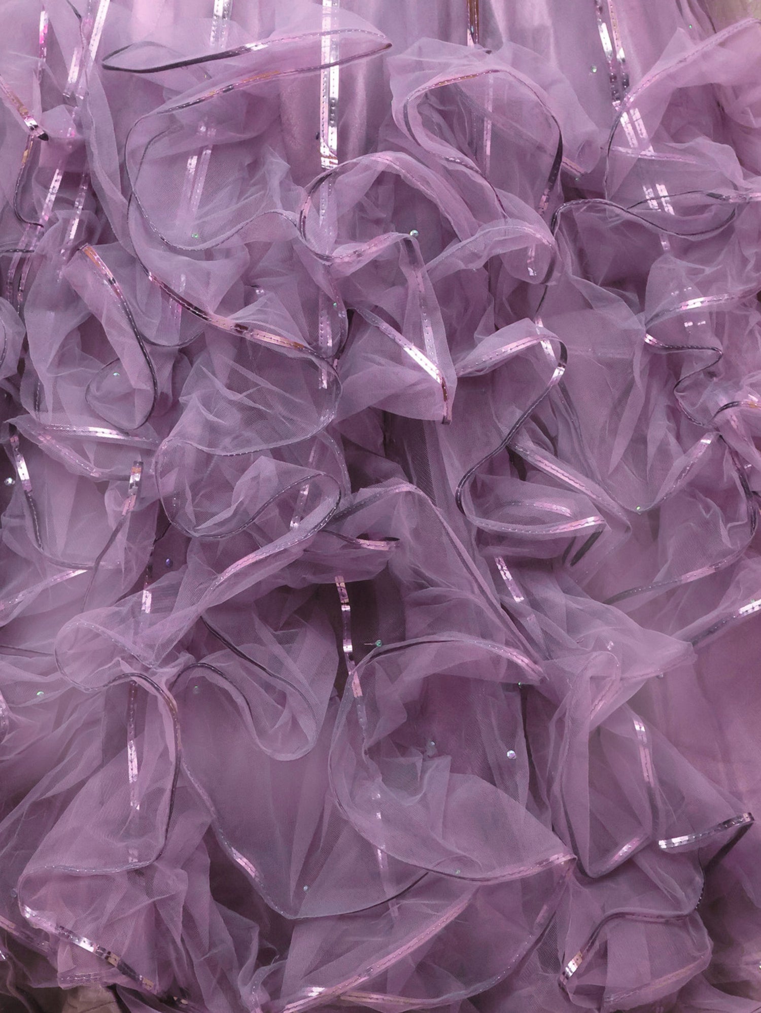 Gown with Cut Dana & Sequin Work by Shreekama Dusty Purple Designer Gowns for Party Festival Wedding Occasion in Noida