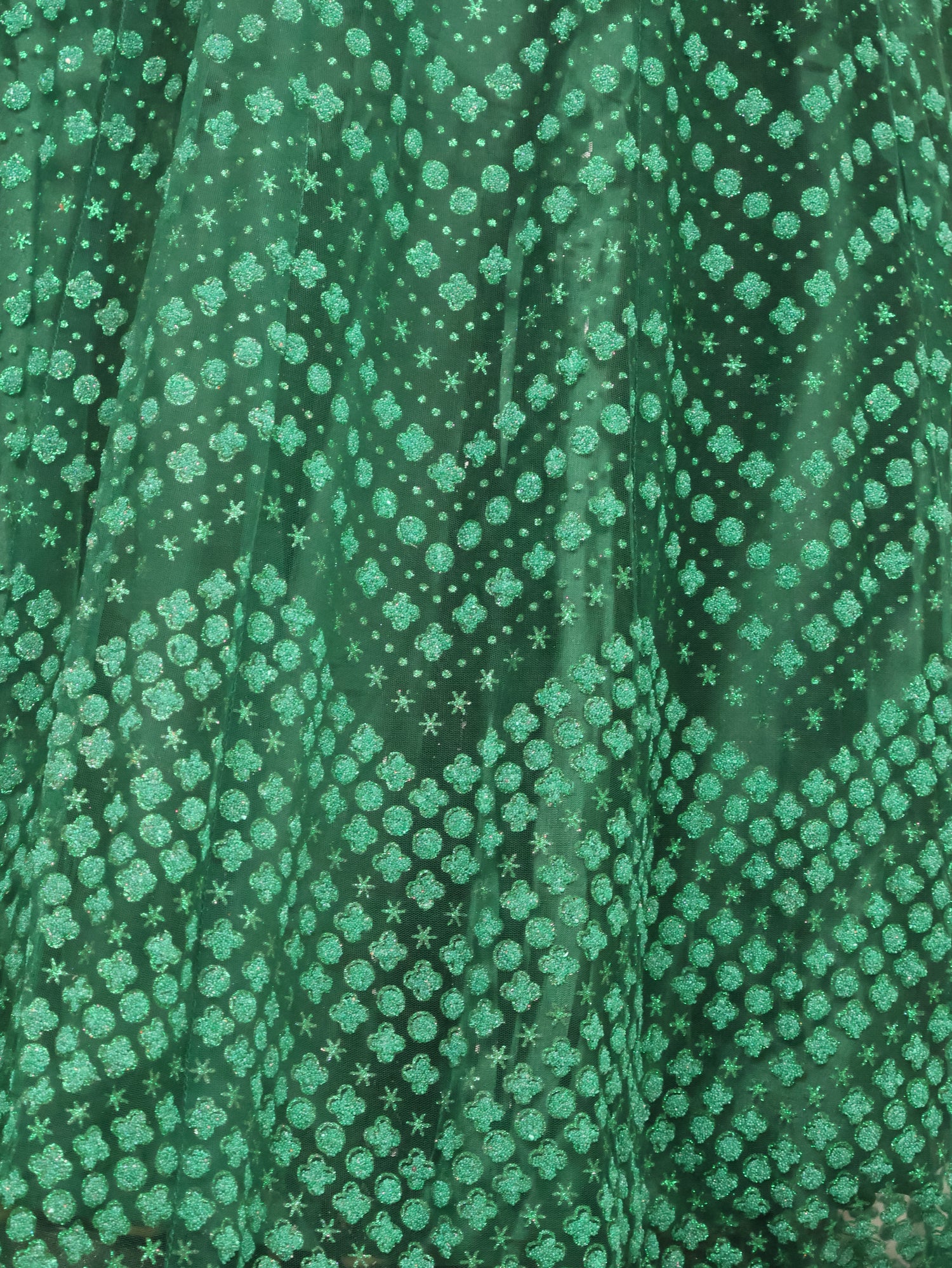 Gown with Glitter & Shimmery effect for Women by Shreekama Dark Green Designer Gowns for Party Festival Wedding Occasion in Noida