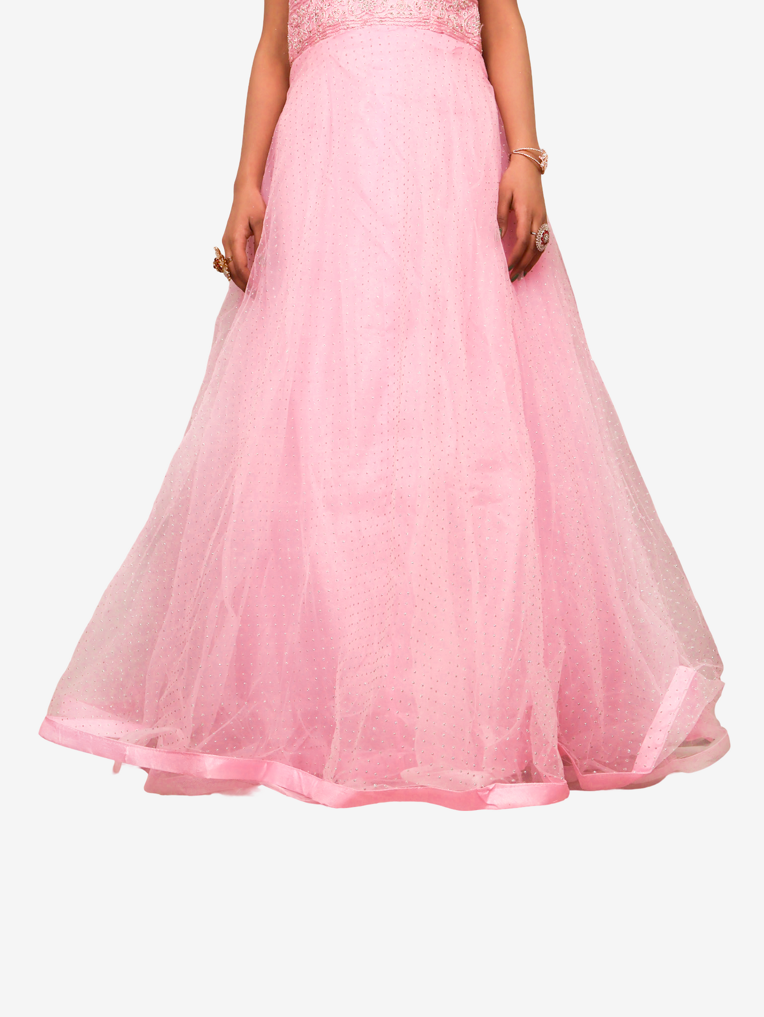 Gown with Embroidery & Glitter Work by Shreekama Lemon Designer Gowns for Party Festival Wedding Occasion in Noida