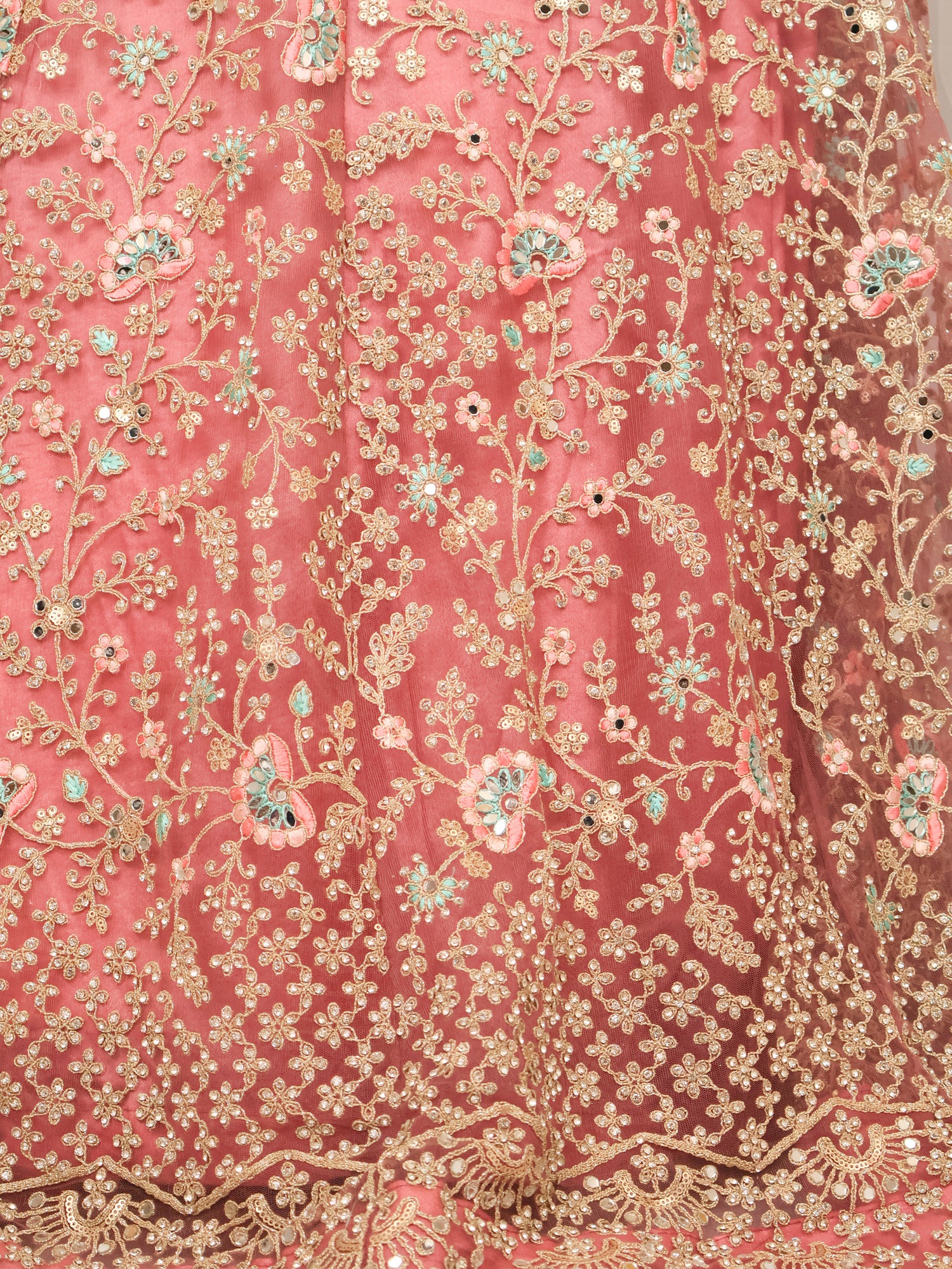 Gown with Stone Work & Embroidery by Shreekama Onion Designer Gowns for Party Festival Wedding Occasion in Noida