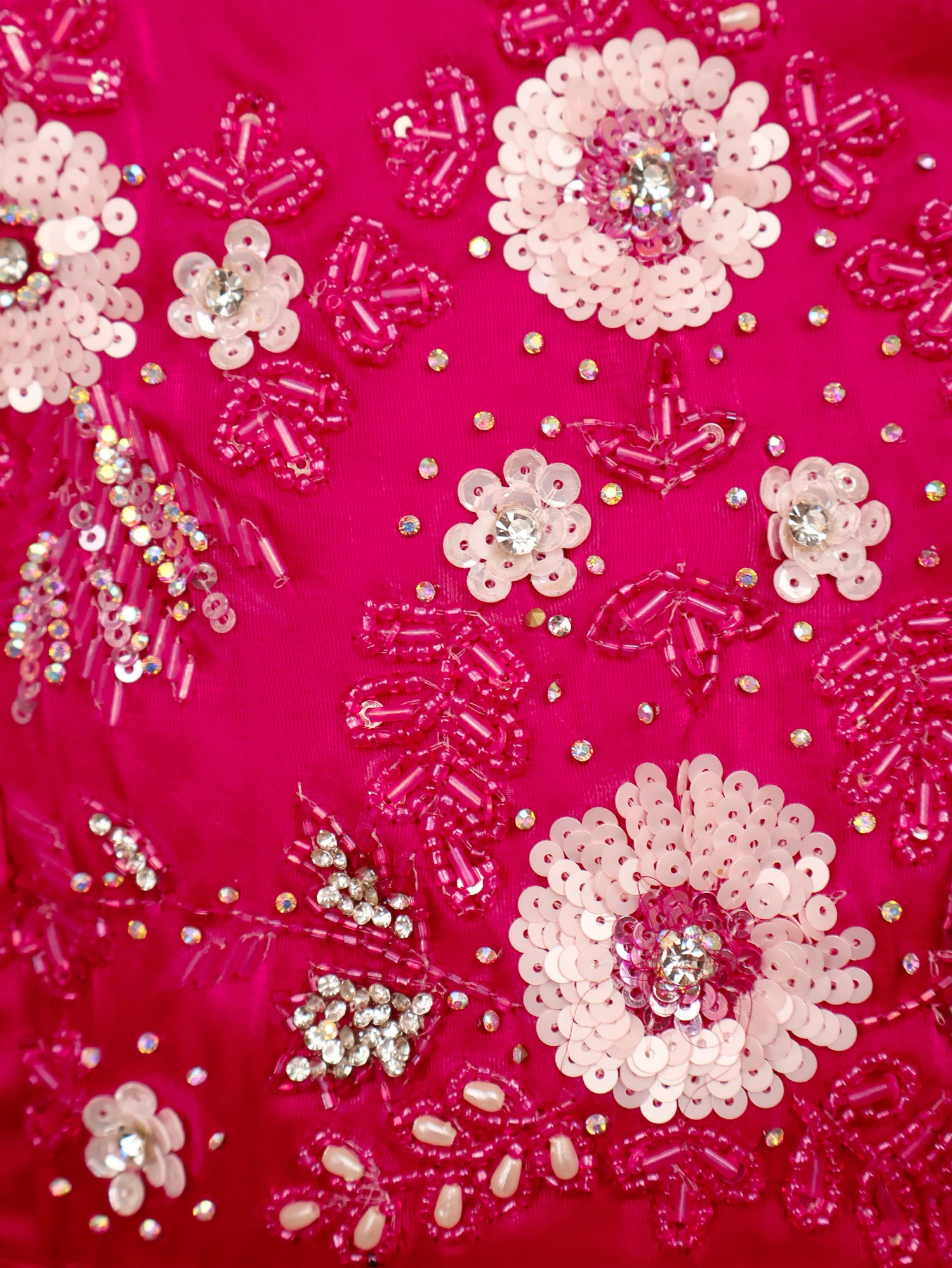 Gown with Sequin & Cut Dana Work by Shreekama Magenta Designer Gowns for Party Festival Wedding Occasion in Noida