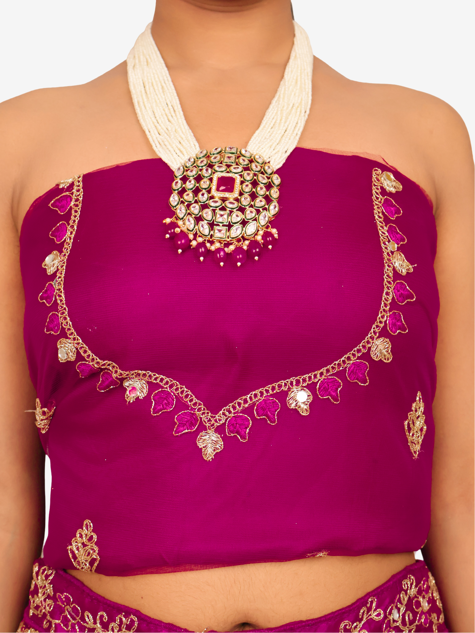 Semi-Stitched Lehenga Embroidery & Zari Thread Work by Shreekama Wine Semi-Stitched Lehenga for Party Festival Wedding Occasion in Noida