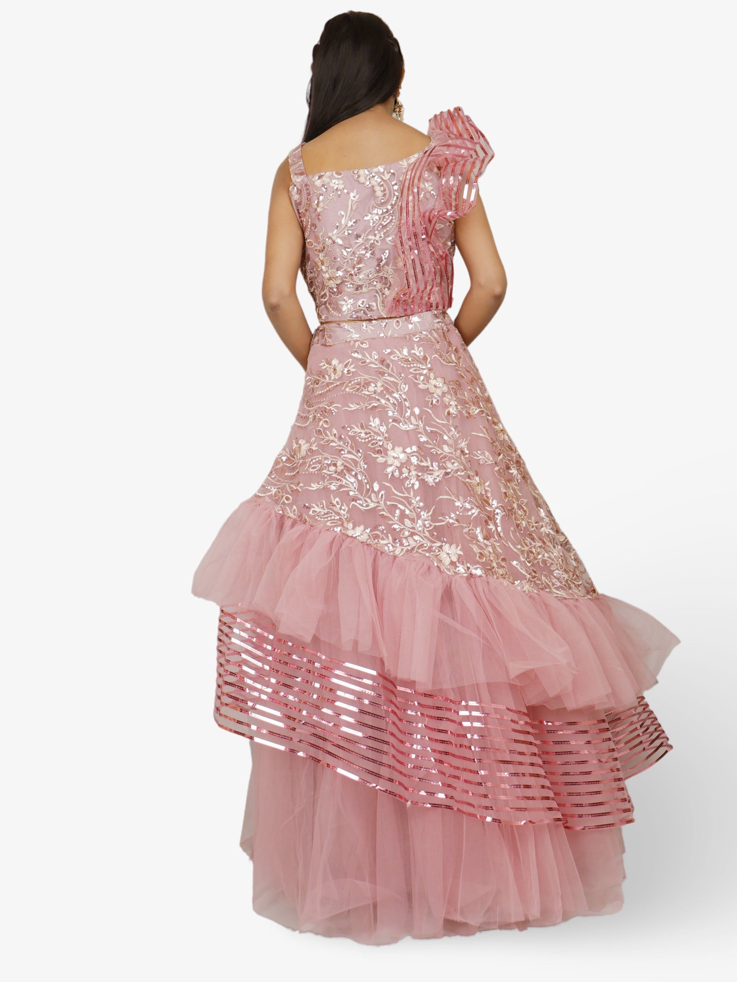 Lehenga Choli with Embroidery & Sequin by Shreekama Onion Designer Lehenga for Party Festival Wedding Occasion in Noida