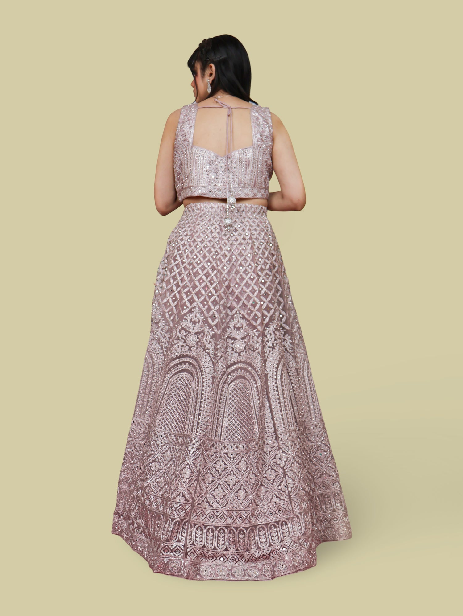 Lehenga Choli Set with Embroidery & Zari Thread Work by Shreekama Pink Designer Lehenga for Party Festival Wedding Occasion in Noida