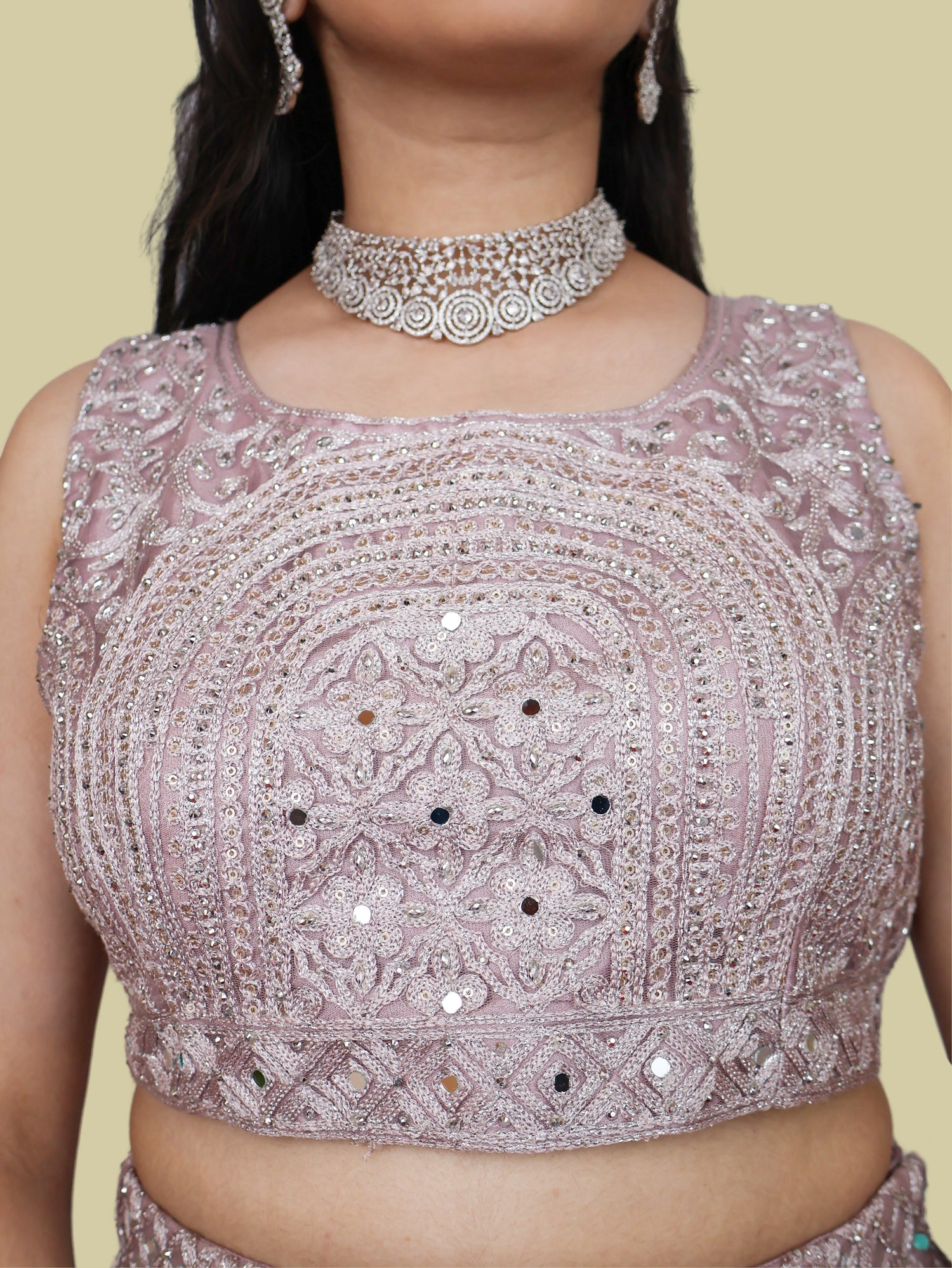 Lehenga Choli Set with Embroidery & Zari Thread Work by Shreekama Pink Designer Lehenga for Party Festival Wedding Occasion in Noida