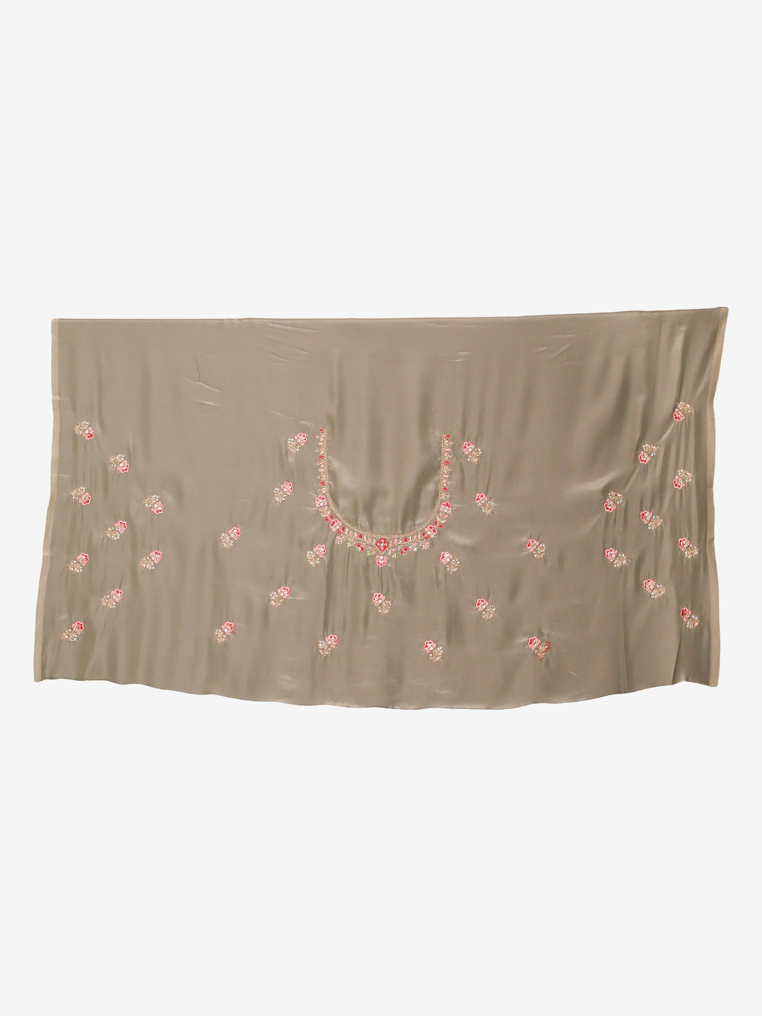 Designer Saree with Stone & Embroidery Work by Shreekama Grey Designer Sarees for Party Festival Wedding Occasion in Noida