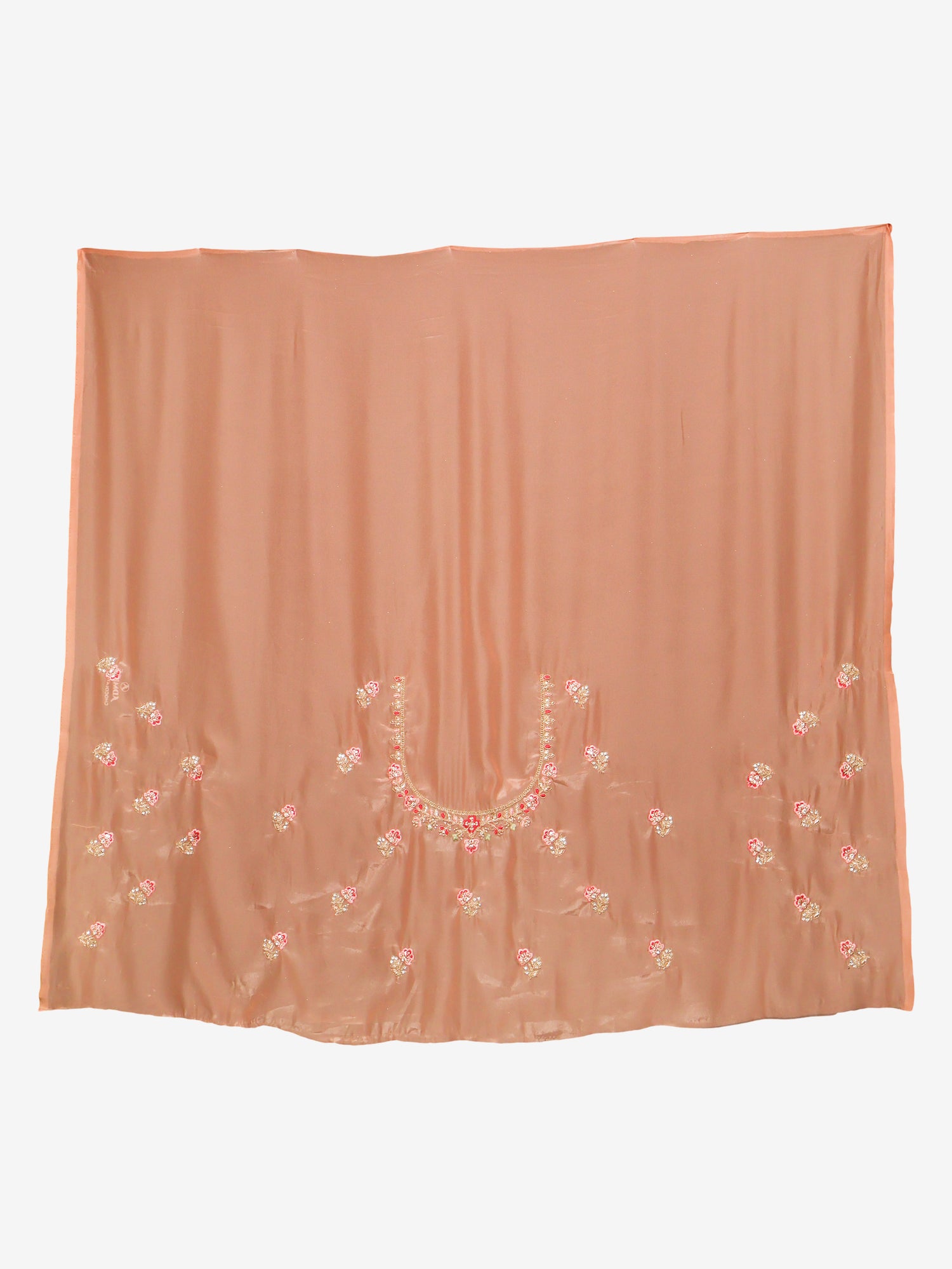 Designer Saree with Stone & Embroidery Work by Shreekama Peach Designer Sarees for Party Festival Wedding Occasion in Noida