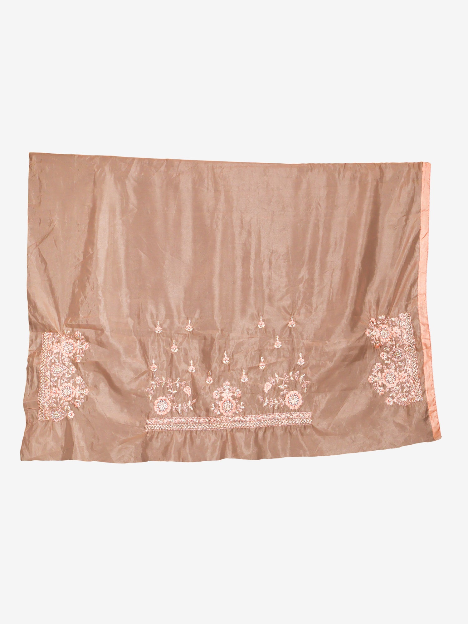 Designer Saree with Stone & Heavy Embroidery Work by Shreekama Peach Designer Sarees for Party Festival Wedding Occasion in Noida