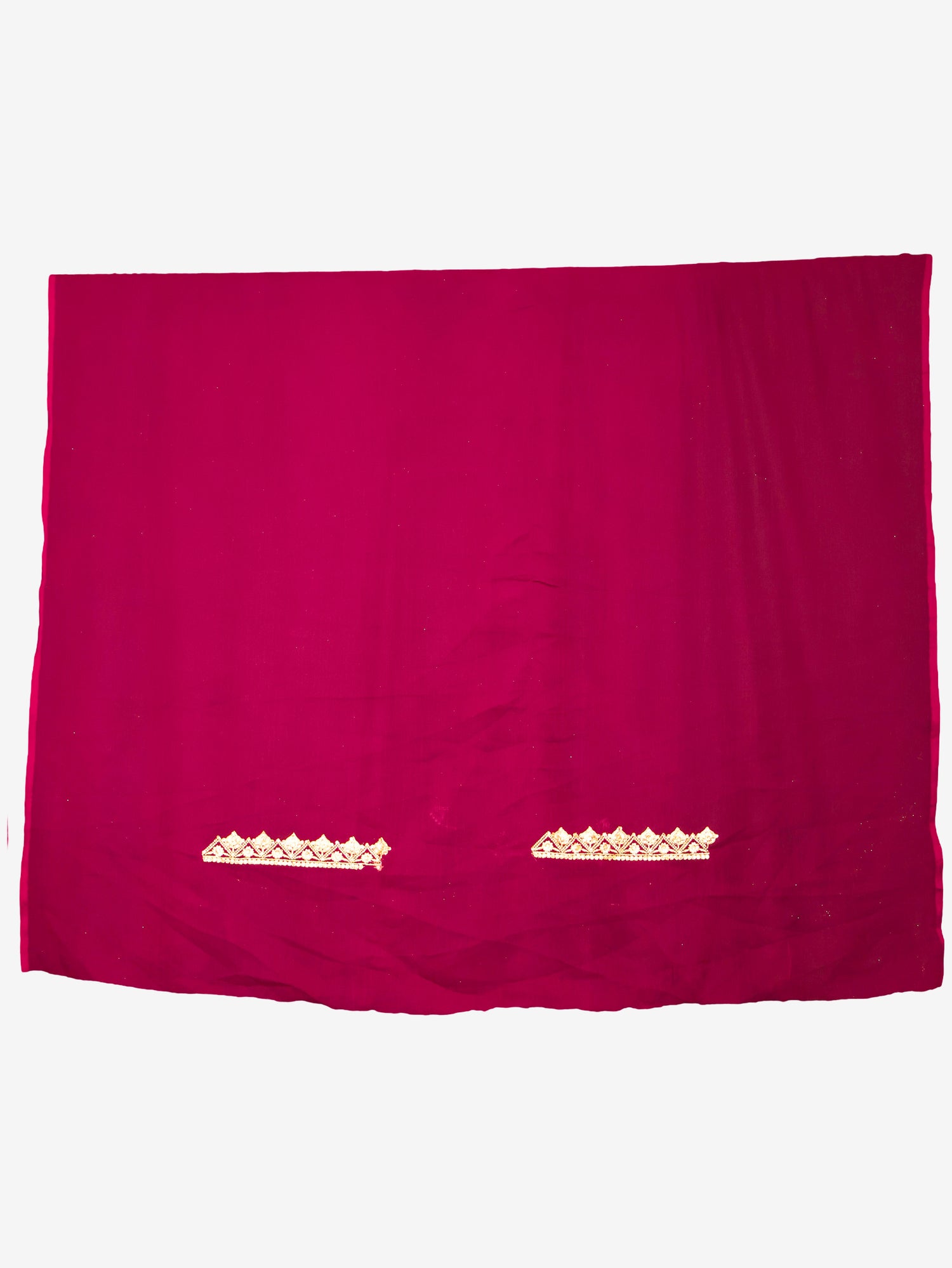 Designer Saree with Kundan & Zari Thread Work by Shreekama Wine Designer Sarees for Party Festival Wedding Occasion in Noida