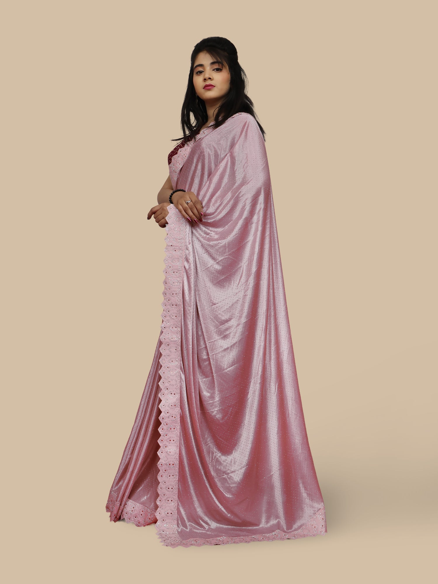 Designer Saree with Heavy Sequin & Stone Work by Shreekama