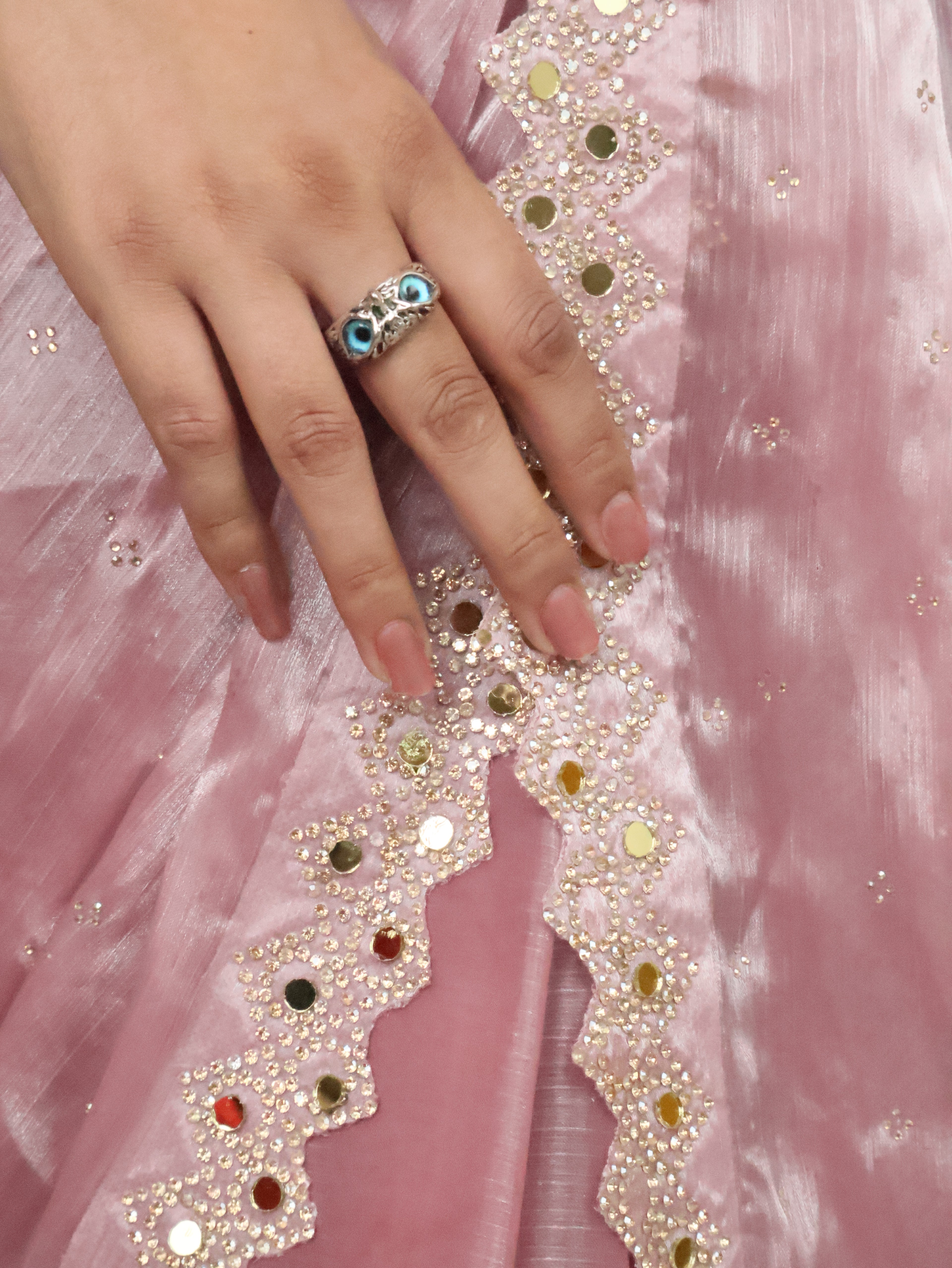 Designer Saree with Heavy Sequin & Stone Work by Shreekama