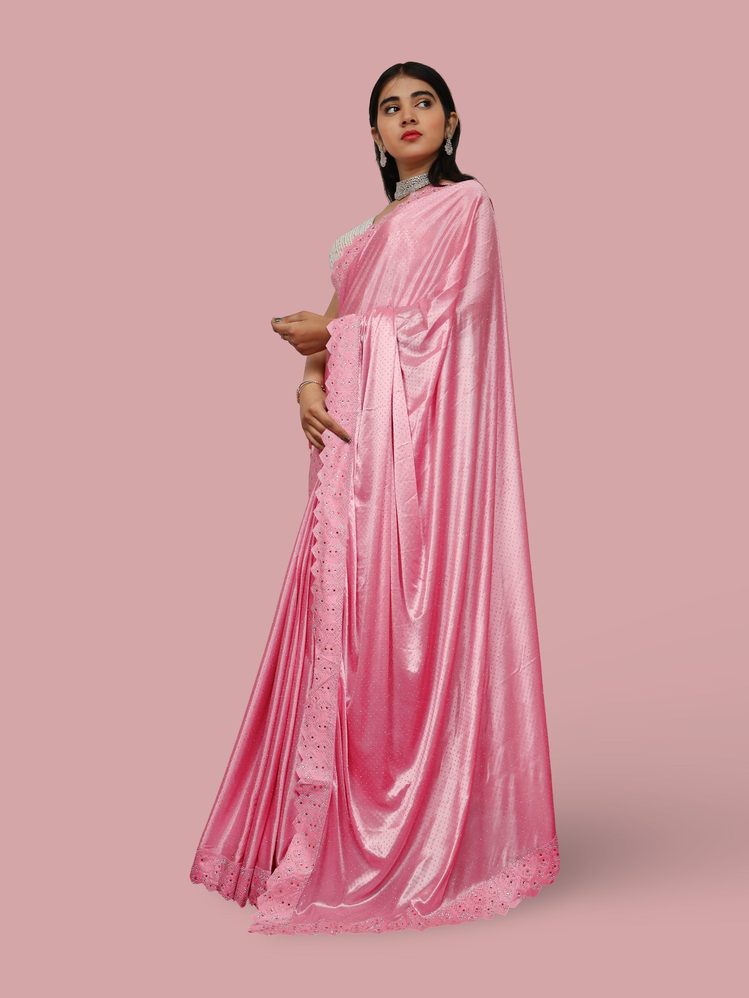 Designer Saree with Heavy Sequin & Stone Work by Shreekama