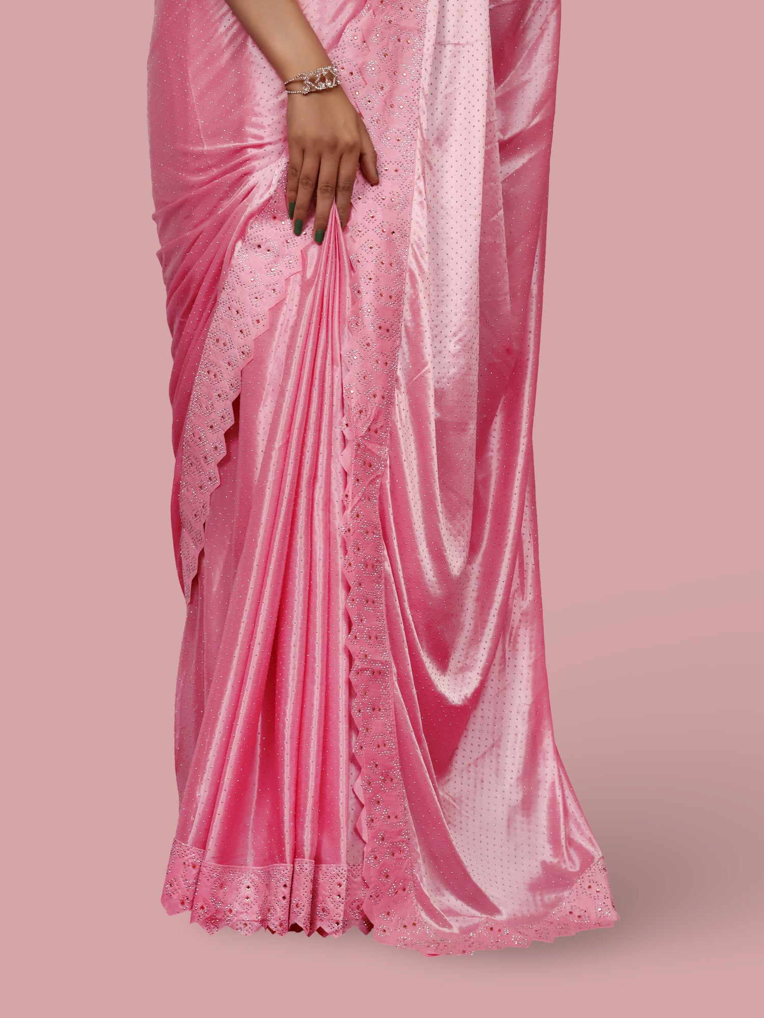 Designer Saree with Heavy Sequin & Stone Work by Shreekama