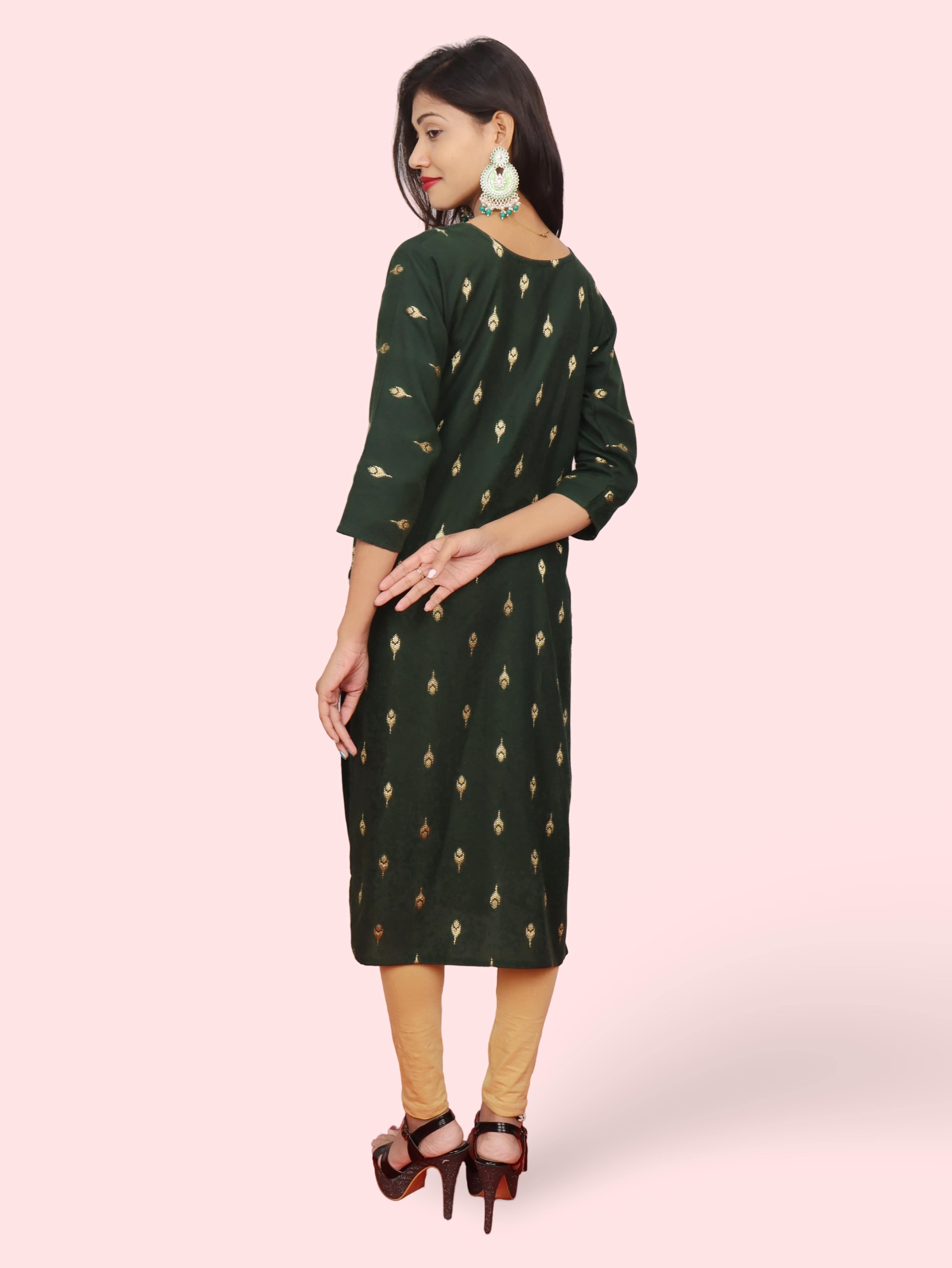 Cotton Kurti with Stunning Embroidered Neck