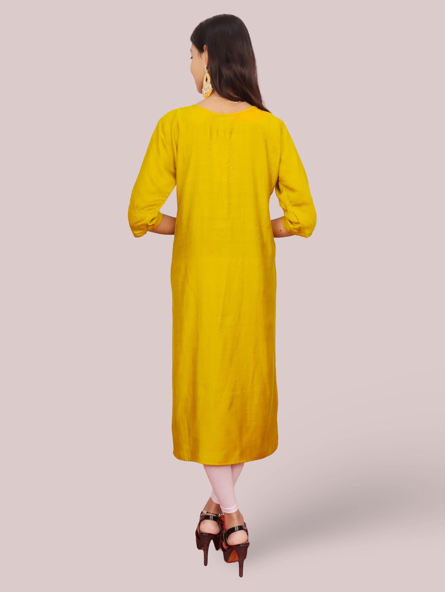 Cotton Kurti with Beautifully Embroidered Neckline