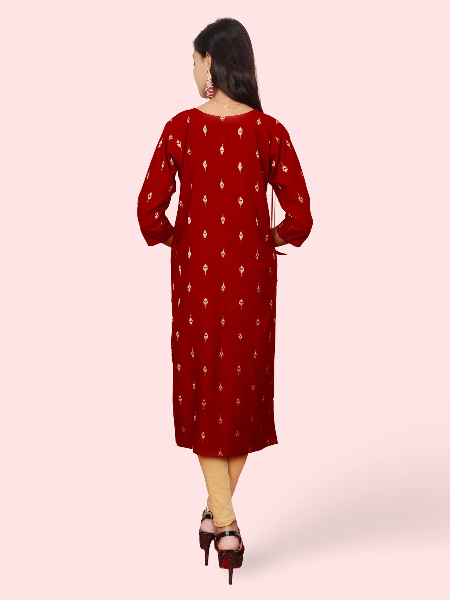 Cotton Kurti with Stunning Embroidered Neck