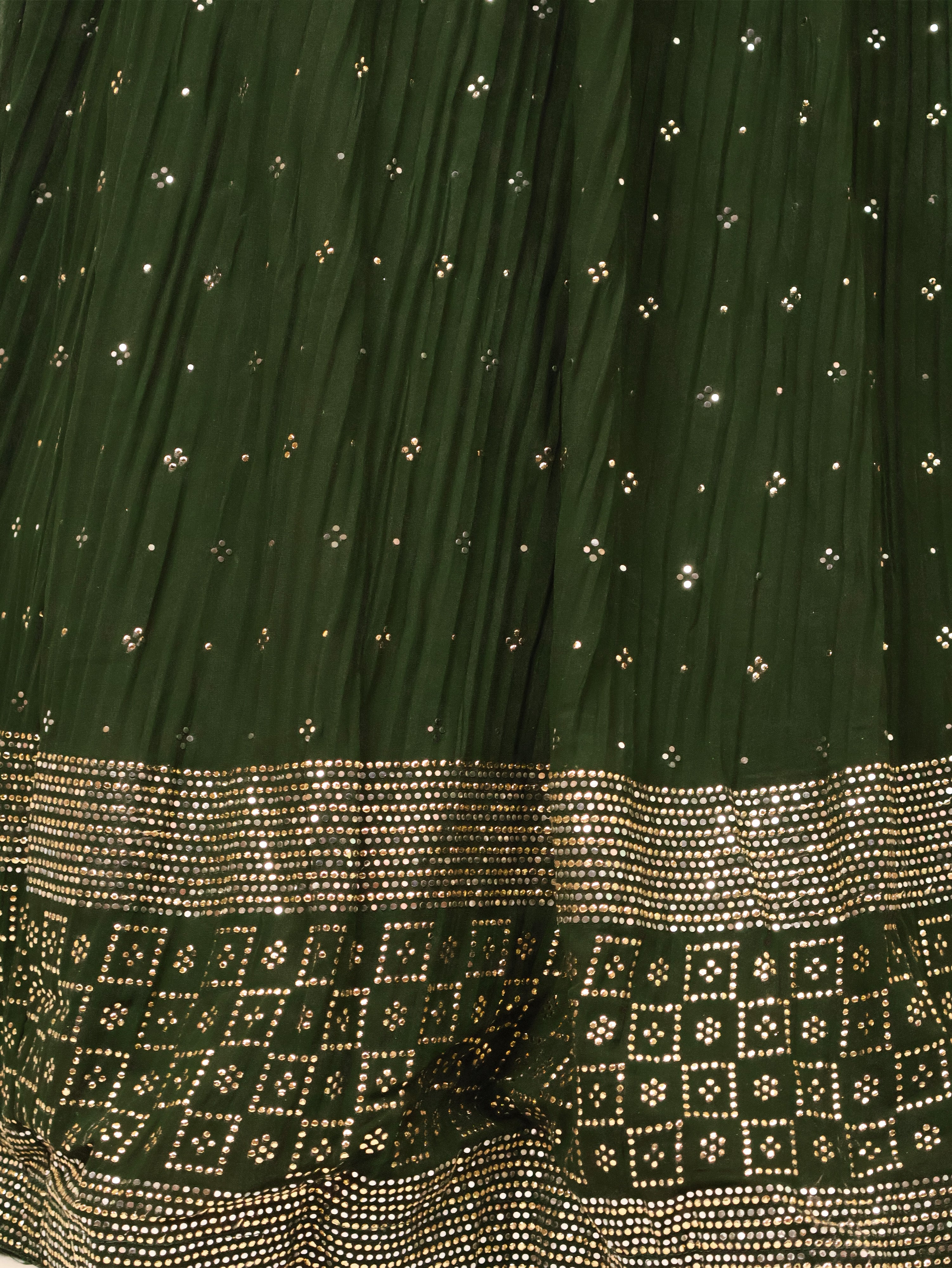 Designer Lehenga & choli with dupatta for Women by Shreekama Dark Green Designer Lehenga for Party Festival Wedding Occasion in Noida