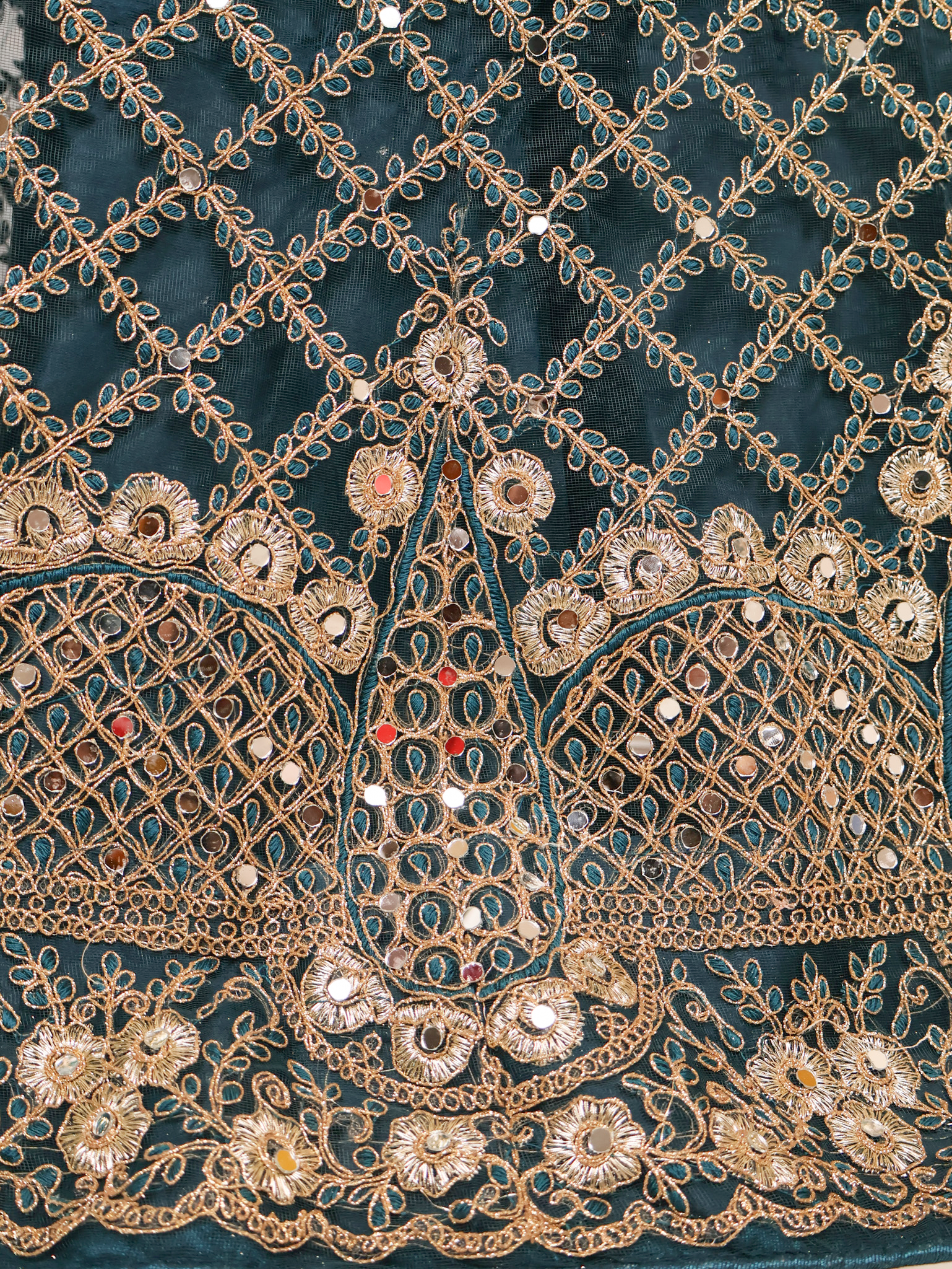 Semi-Stitched Lehenga Embroidery & Zari Thread Work by Shreekama Nile Blue Semi-Stitched Lehenga for Party Festival Wedding Occasion in Noida