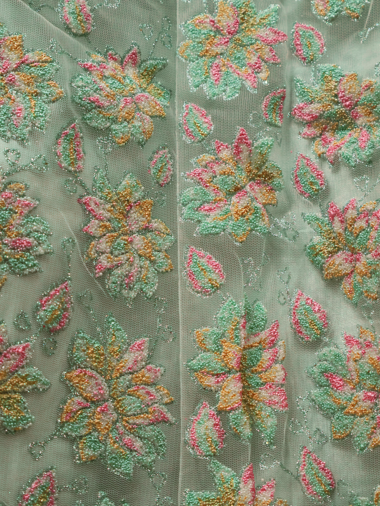 Semi-Stitched Lehenga with Soft Net Fabric & Multi beads work by Shreekama Mint Green Semi-Stitched Lehenga for Party Festival Wedding Occasion in Noida