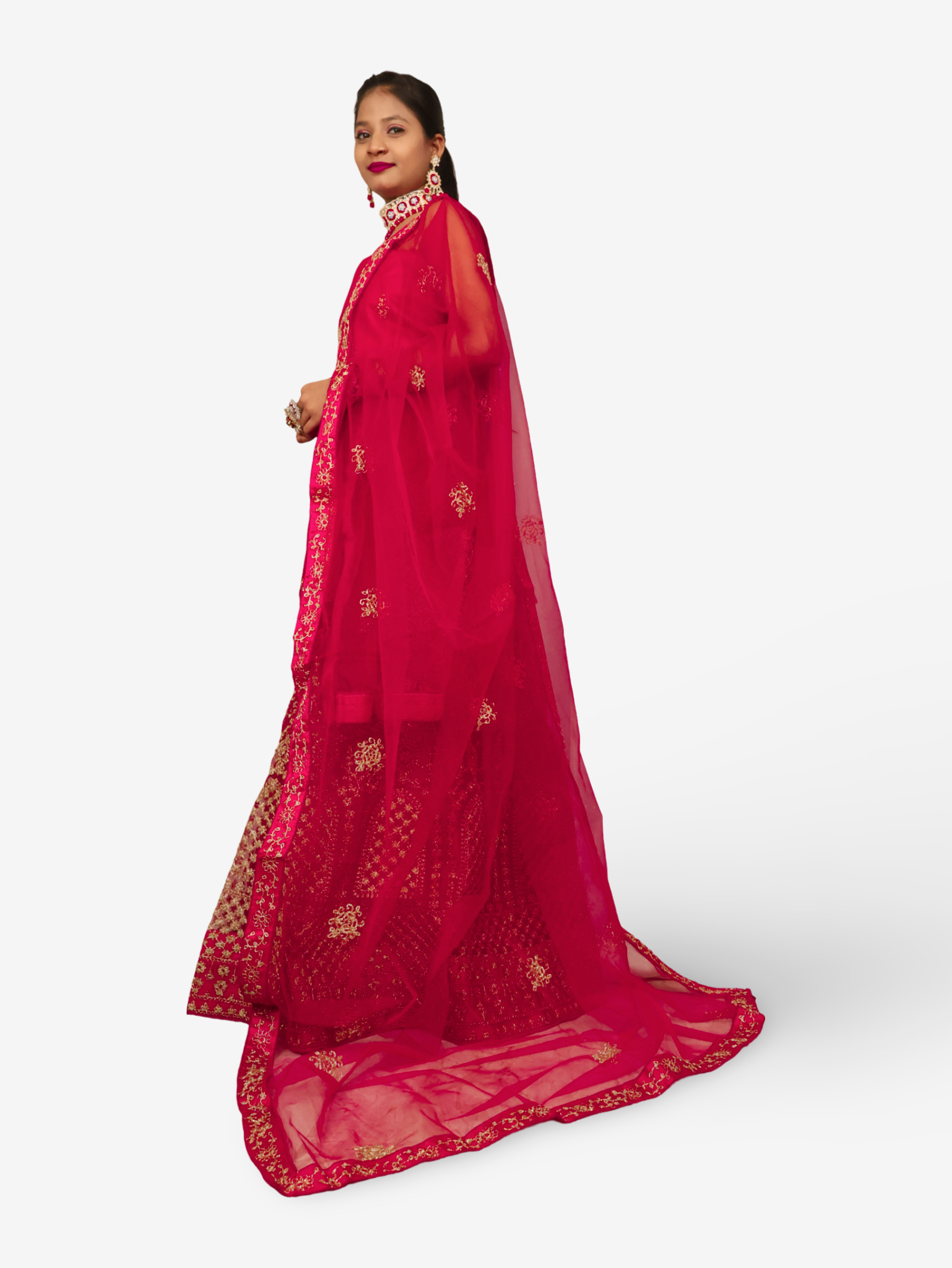 Semi-Stitched Lehenga with Soft Net Fabric & Zari Thread Work by Shreekama Rani Color Semi-Stitched Lehenga for Party Festival Wedding Occasion in Noida