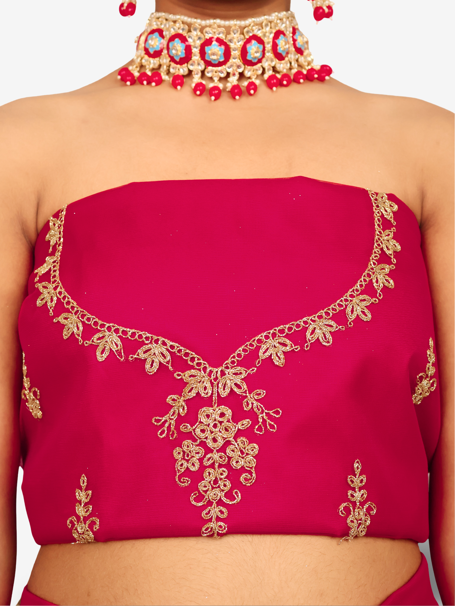 Semi-Stitched Lehenga with Soft Net Fabric & Zari Thread Work by Shreekama Rani Color Semi-Stitched Lehenga for Party Festival Wedding Occasion in Noida