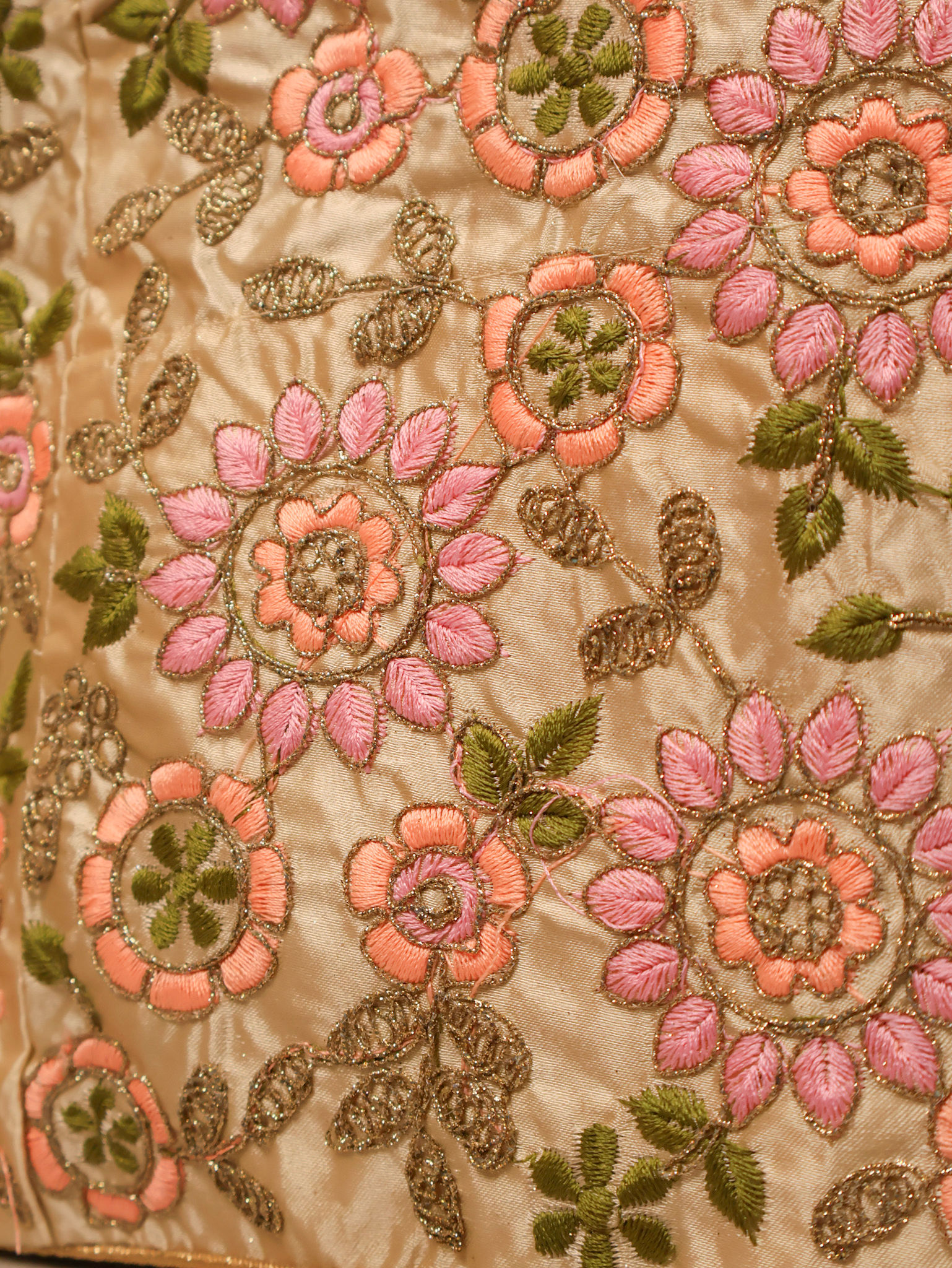 Semi-Stitched Lehenga with Soft Net Fabric & Zari Thread Work by Shreekama Gold & Pink Semi-Stitched Lehenga for Party Festival Wedding Occasion in Noida