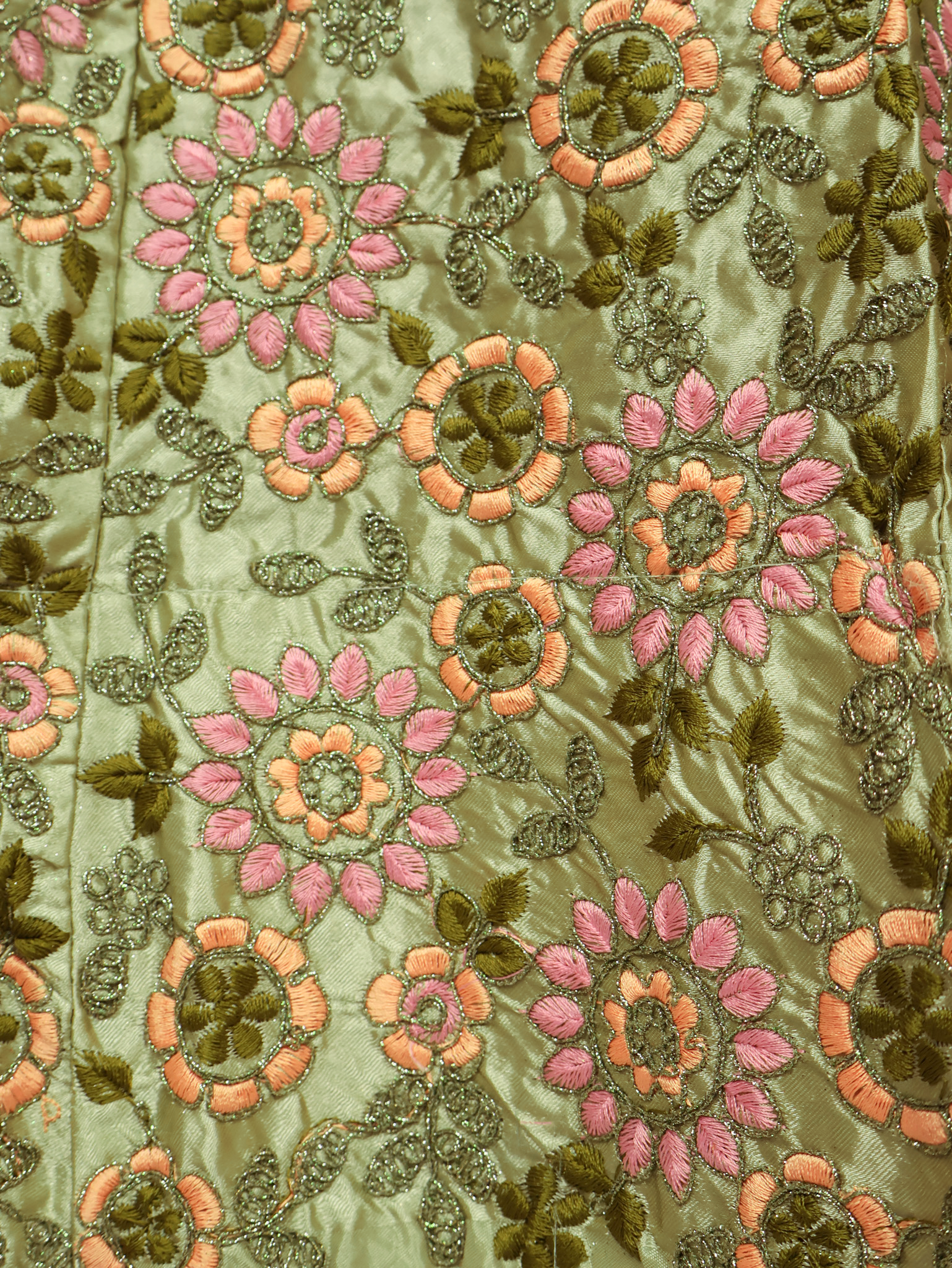 Semi-Stitched Lehenga with Soft Net Fabric & Zari Thread Work by Shreekama Pista Green Semi-Stitched Lehenga for Party Festival Wedding Occasion in Noida